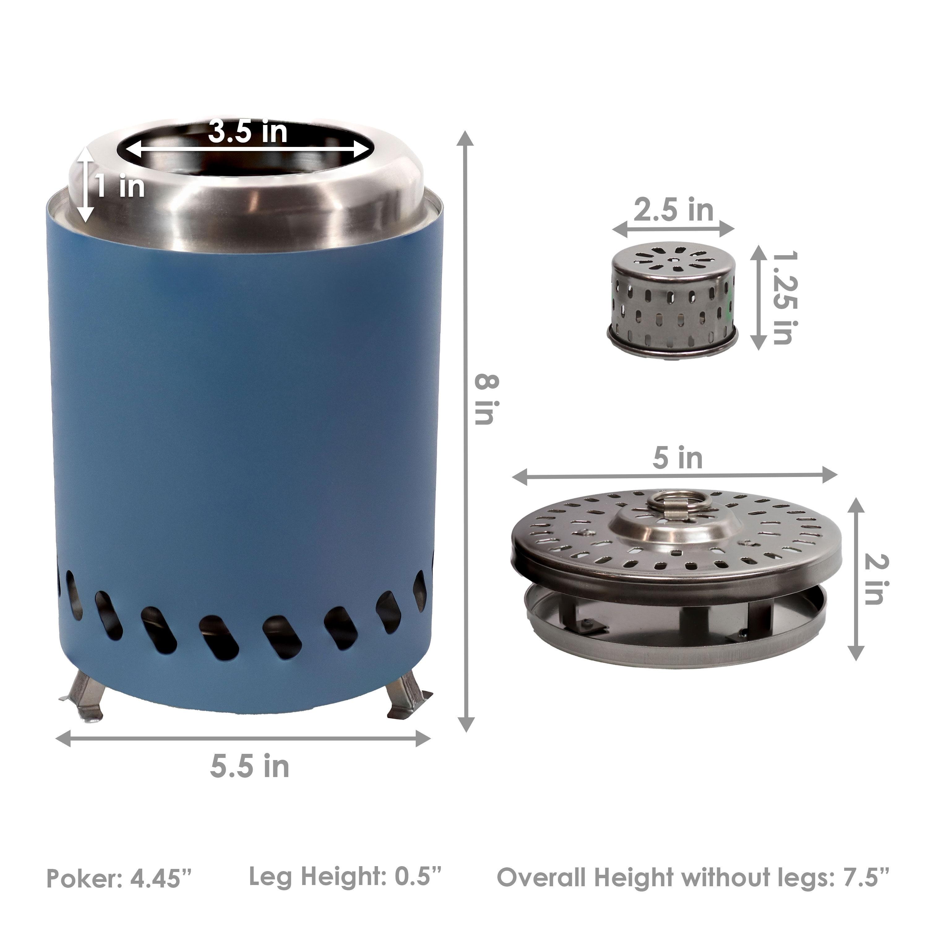 Sunnydaze Stainless Steel Tabletop Smokeless Fire Pit