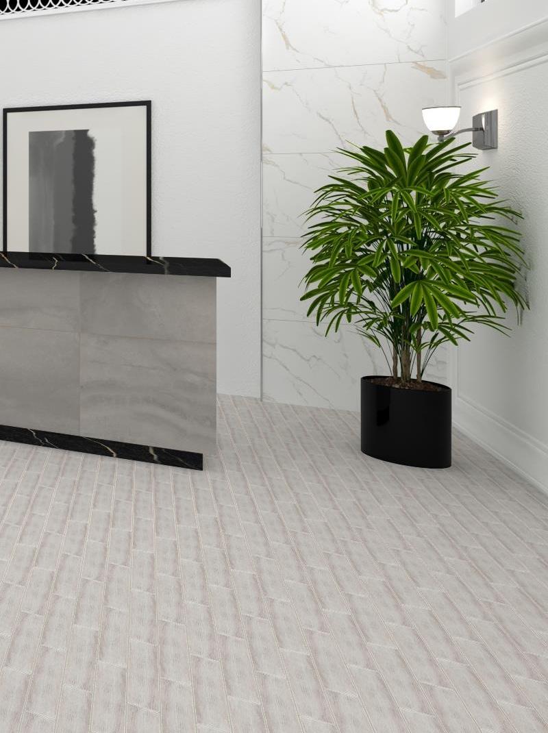 Kendel 3'' x 14'' Glass Subway Kitchen Backsplash and Shower Wall Tile
