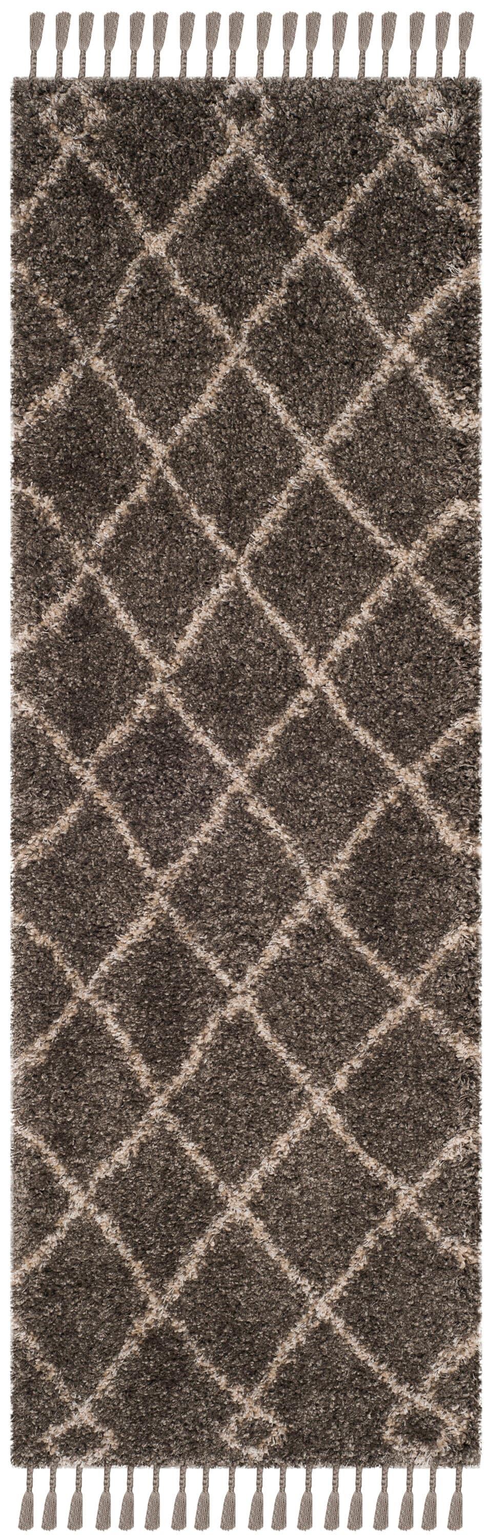 Safavieh Moroccan Fringe Shag Rug Collection Geometric Glam Runner Rug