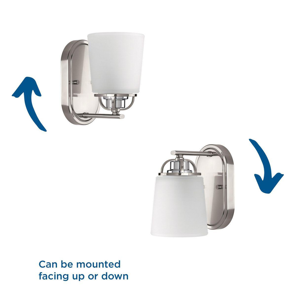 P300004-009-Progress Lighting-West Village - 1 Light in Farmhouse style - 5.13 Inches wide by 8.13 Inches high-Brushed Nickel Finish