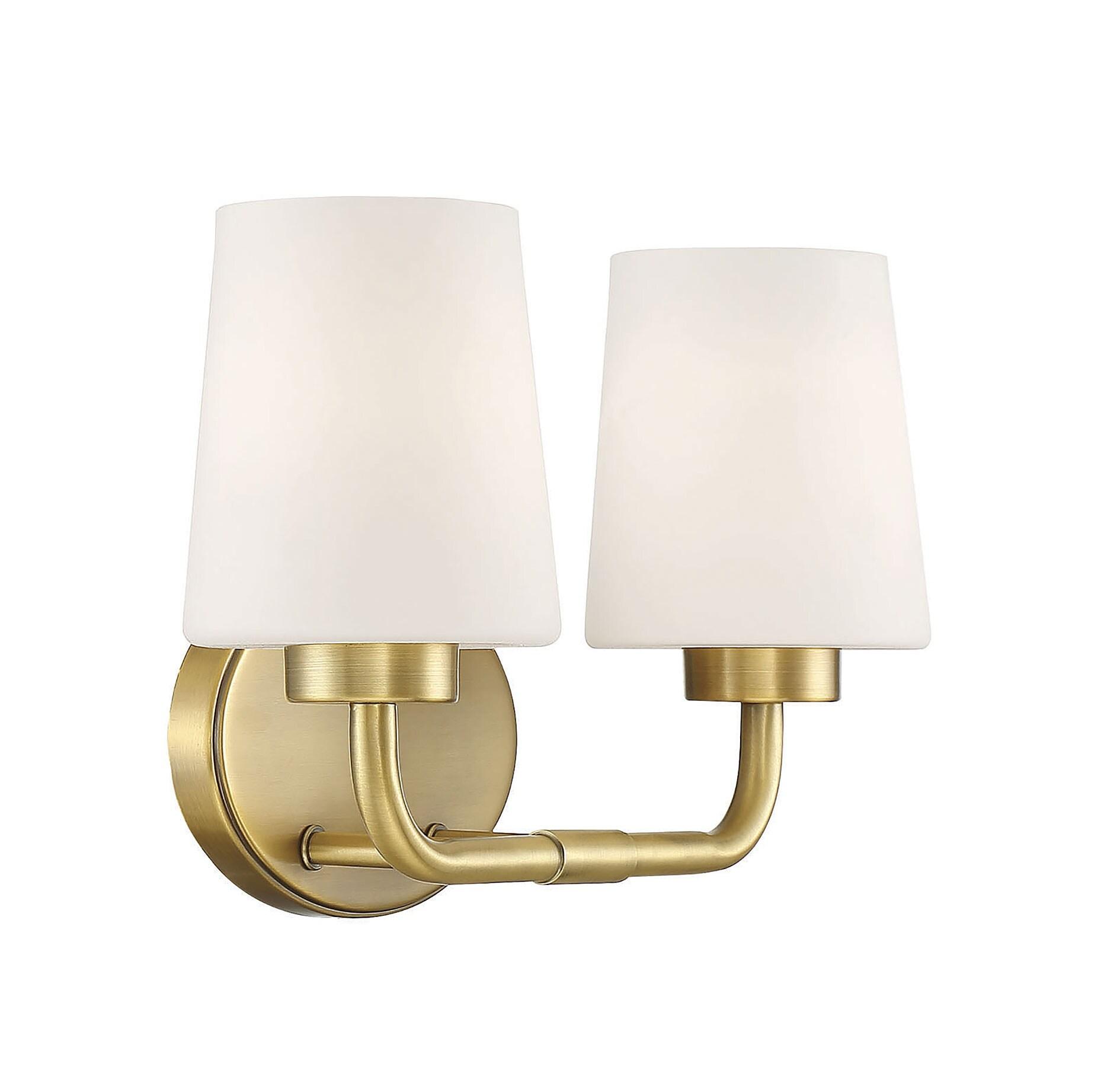 Fitz 2 Light Frosted Dimmable Vanity Light