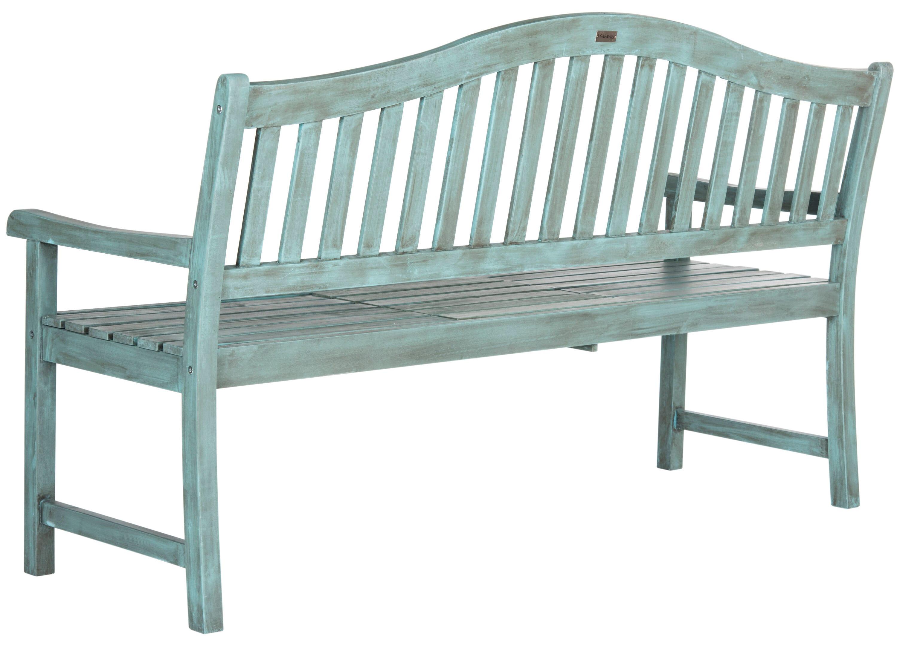 Mischa Bench - Outdoor - FOX6703 - Beach House BluE - Safavieh