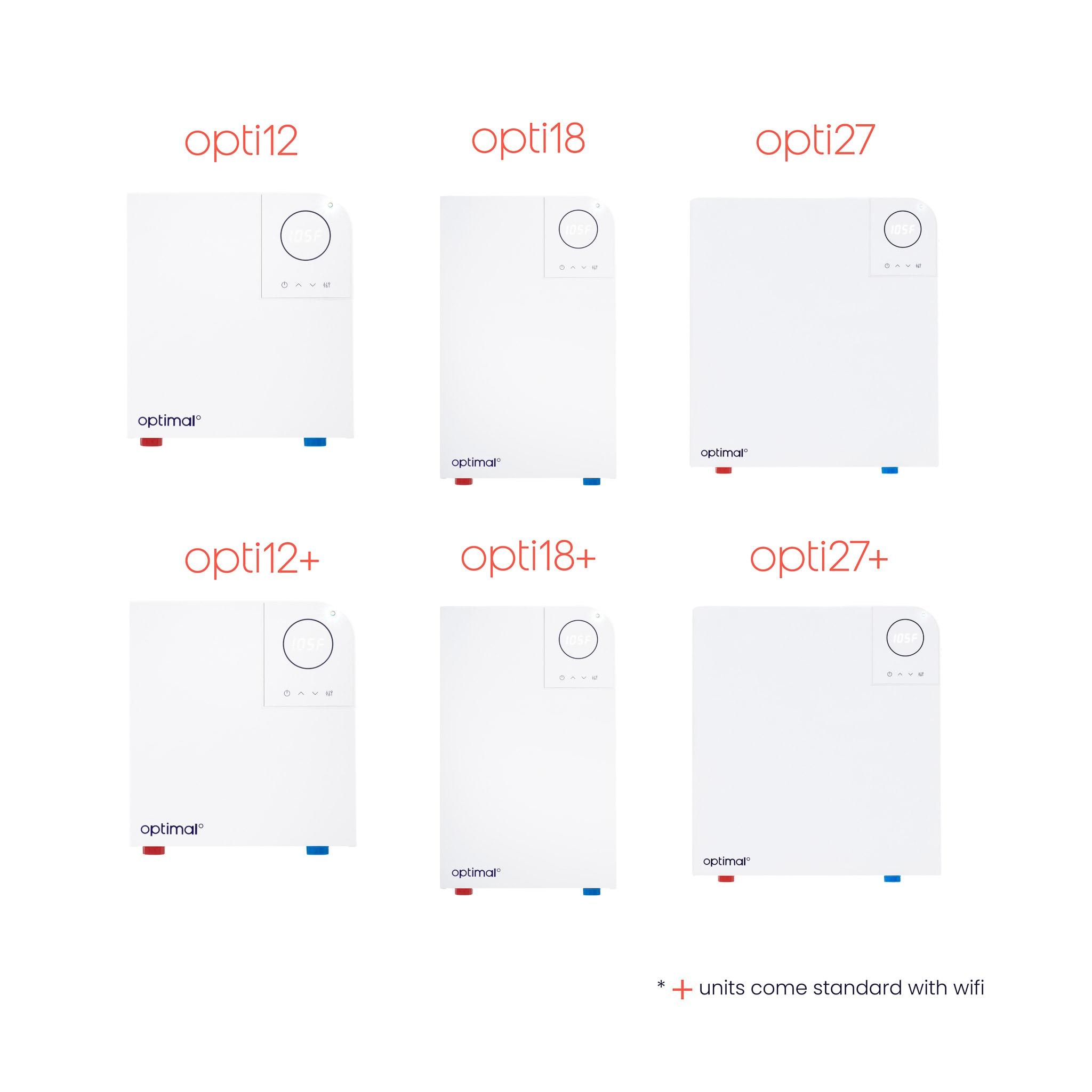 Optimal Calentador de Agua Eléctrico Inteligente sin Tanque de 12kw 2,5 GPM / Opti 12