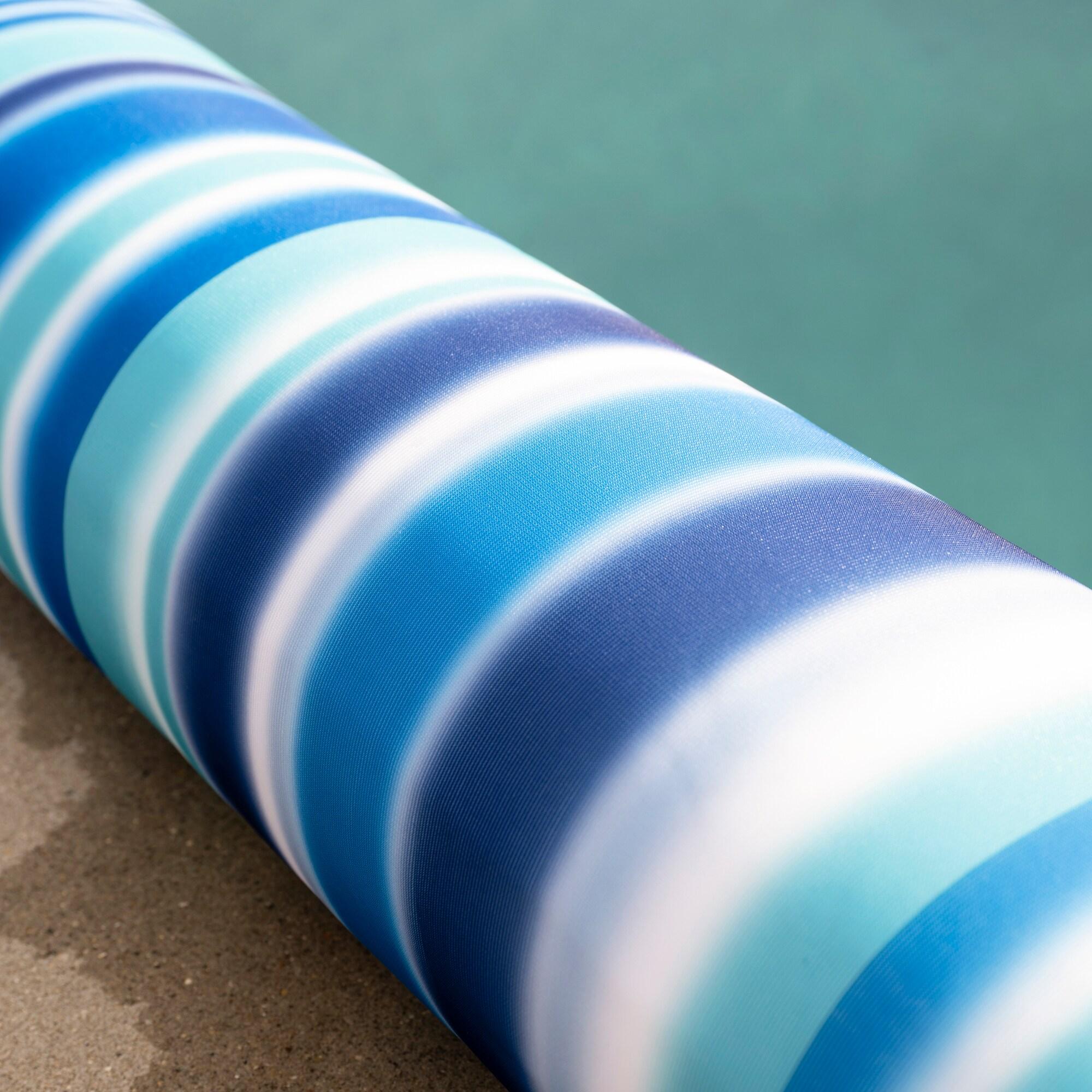 Blurred Blue Striped Mesh Fabric Pool Noodle