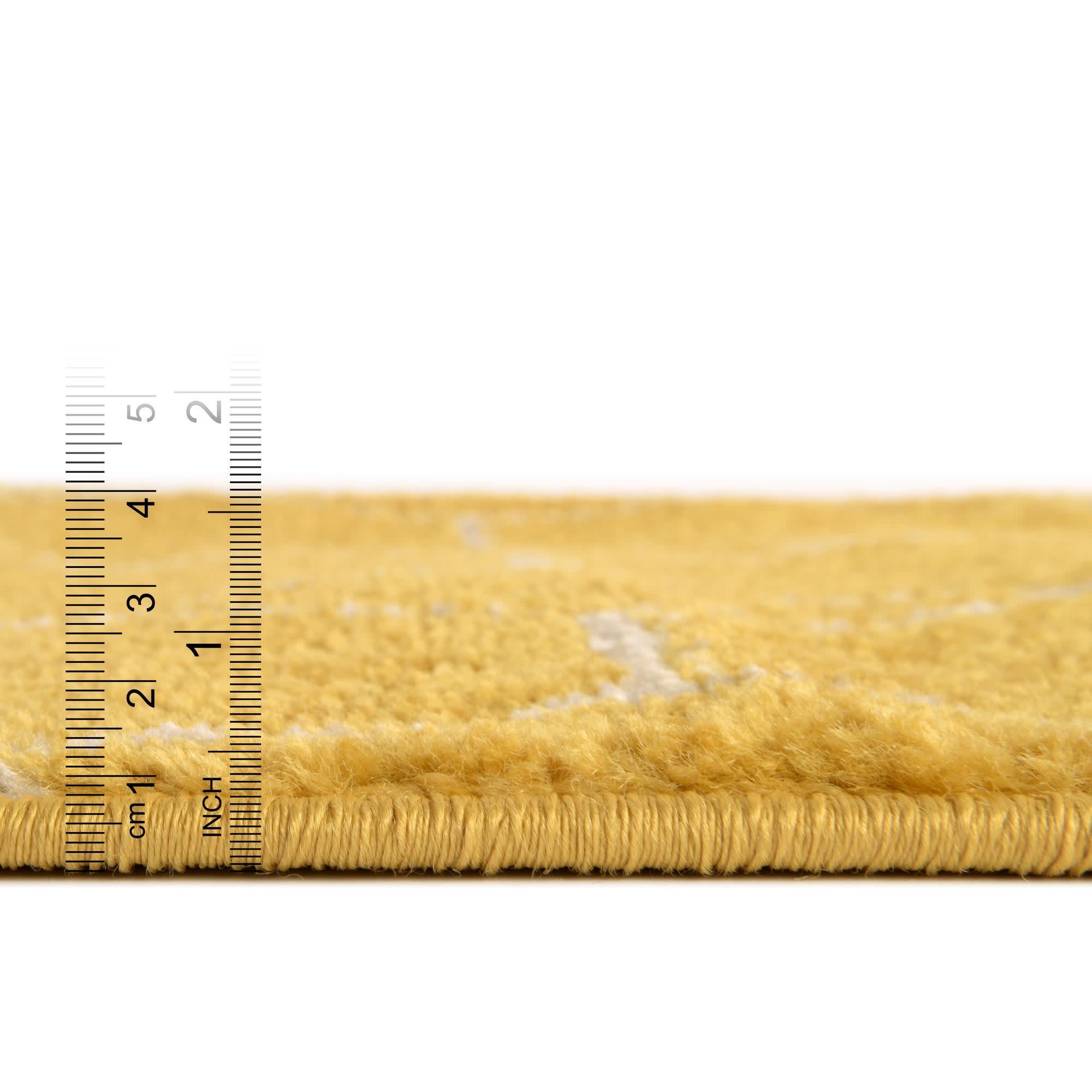 Unique Loom 5' 0 x 8' 0 Trellis Frieze Geometric Yellow Area Rug