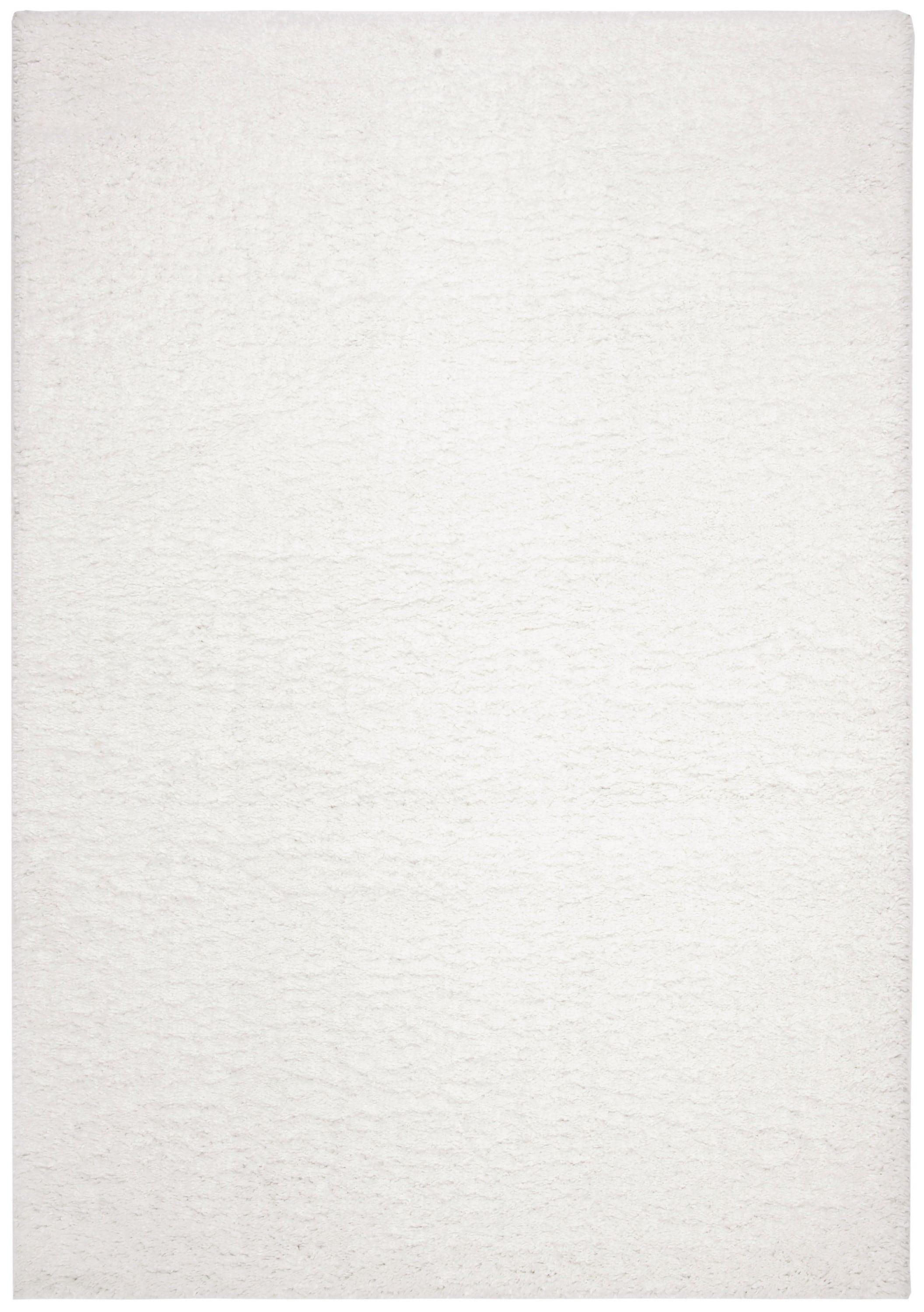 SAFAVIEH August Carlene Solid Plush Shag Area Rug, White, 12' x 15'