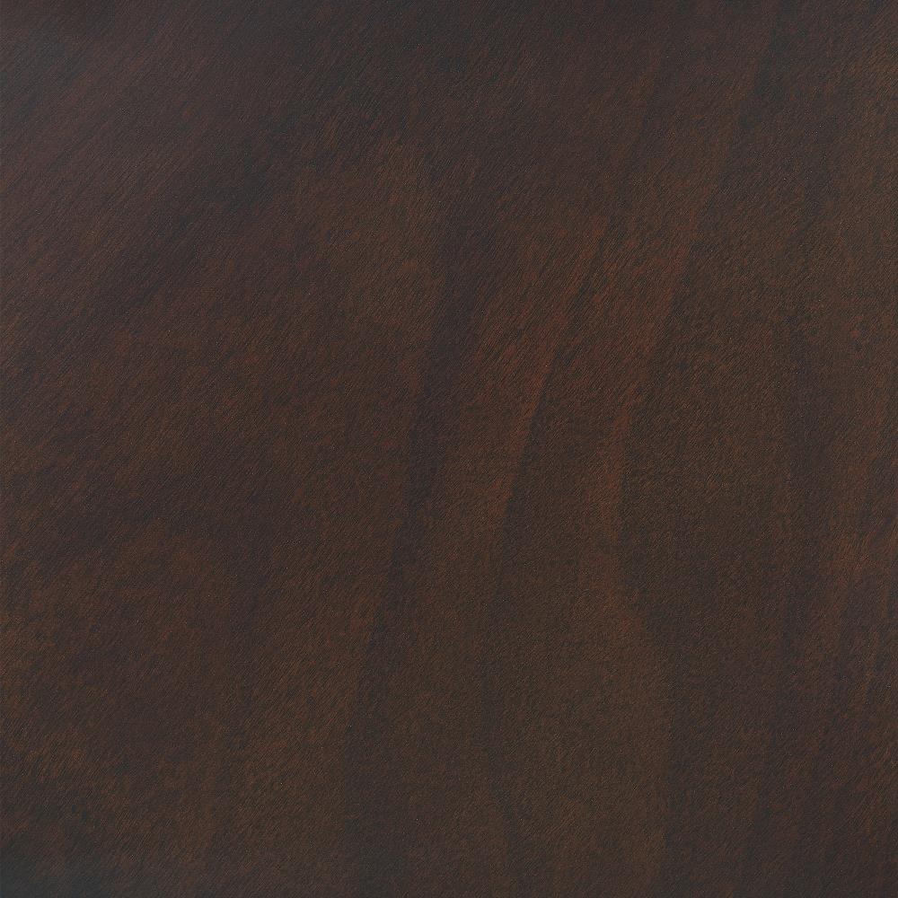 Picket House Furnishings Benton End Table Espresso: Modern Round Glass Top, Wood Frame, Spot Clean