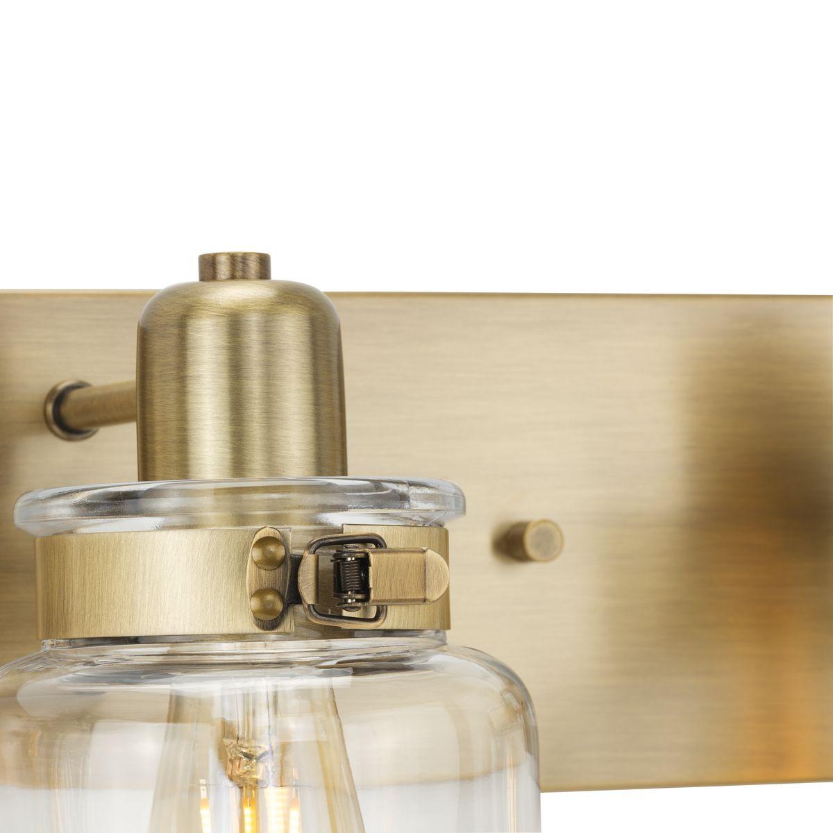Progress Lighting Calhoun 3-Light Vintage Brass Bath Vanity