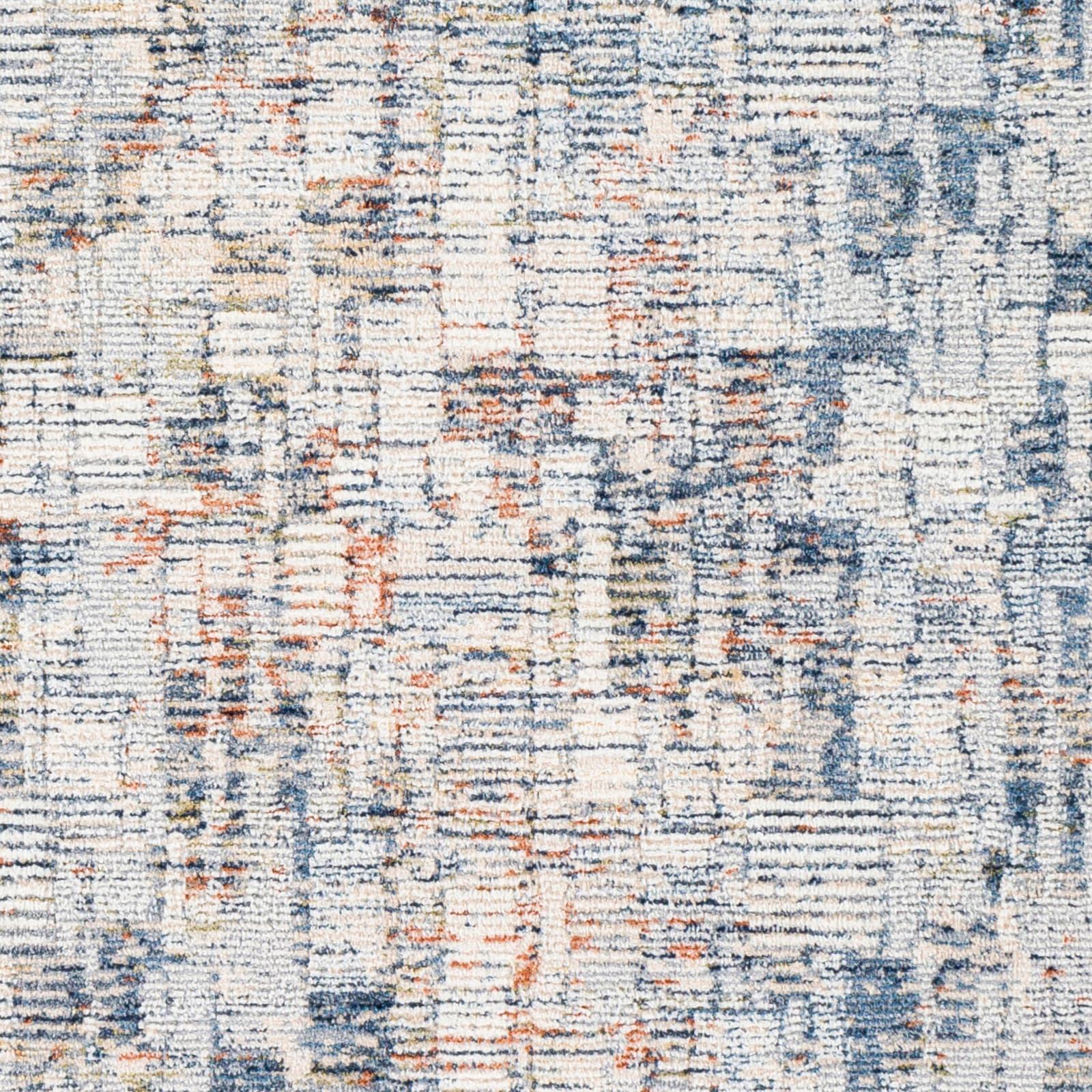 Gray and Multicolor Abstract Synthetic Area Rug