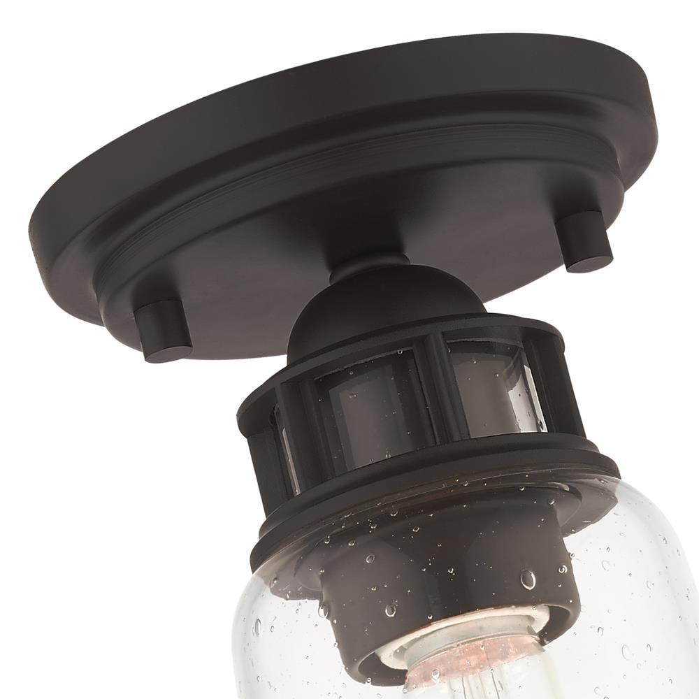 Livex Lighting Lawrenceville 1 - Light Flush Mount in  Bronze