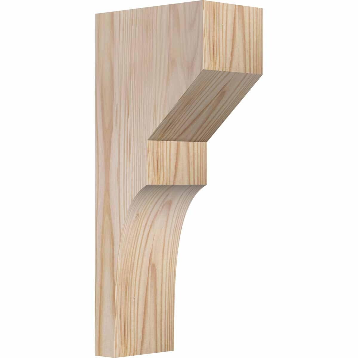 3 1/2"W x 6"D x 14"H Monterey Smooth Corbel, Douglas Fir