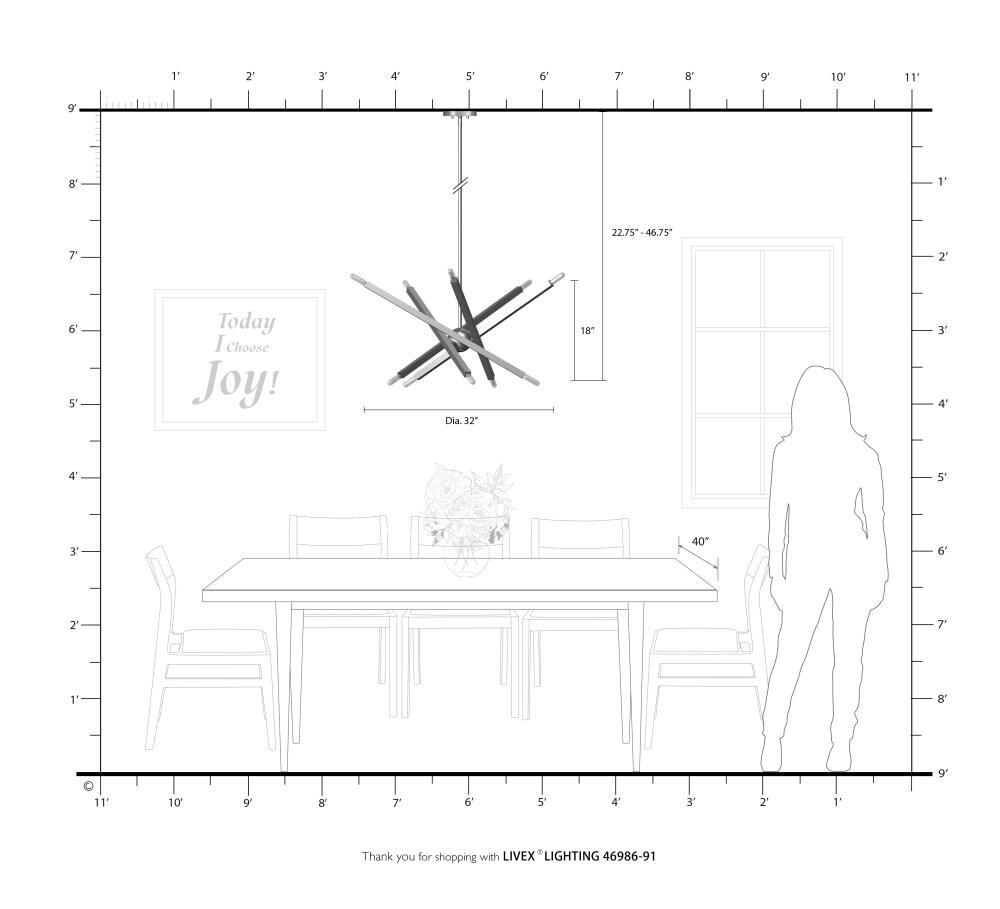 Livex Lighting - Moco - 10 Light Chandelier in Modern Style - 32 Inches wide by