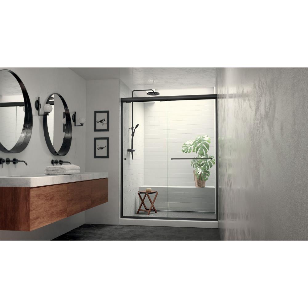 Ese 56" W x 70.5" H Bypass Semi-Frameless Shower Door