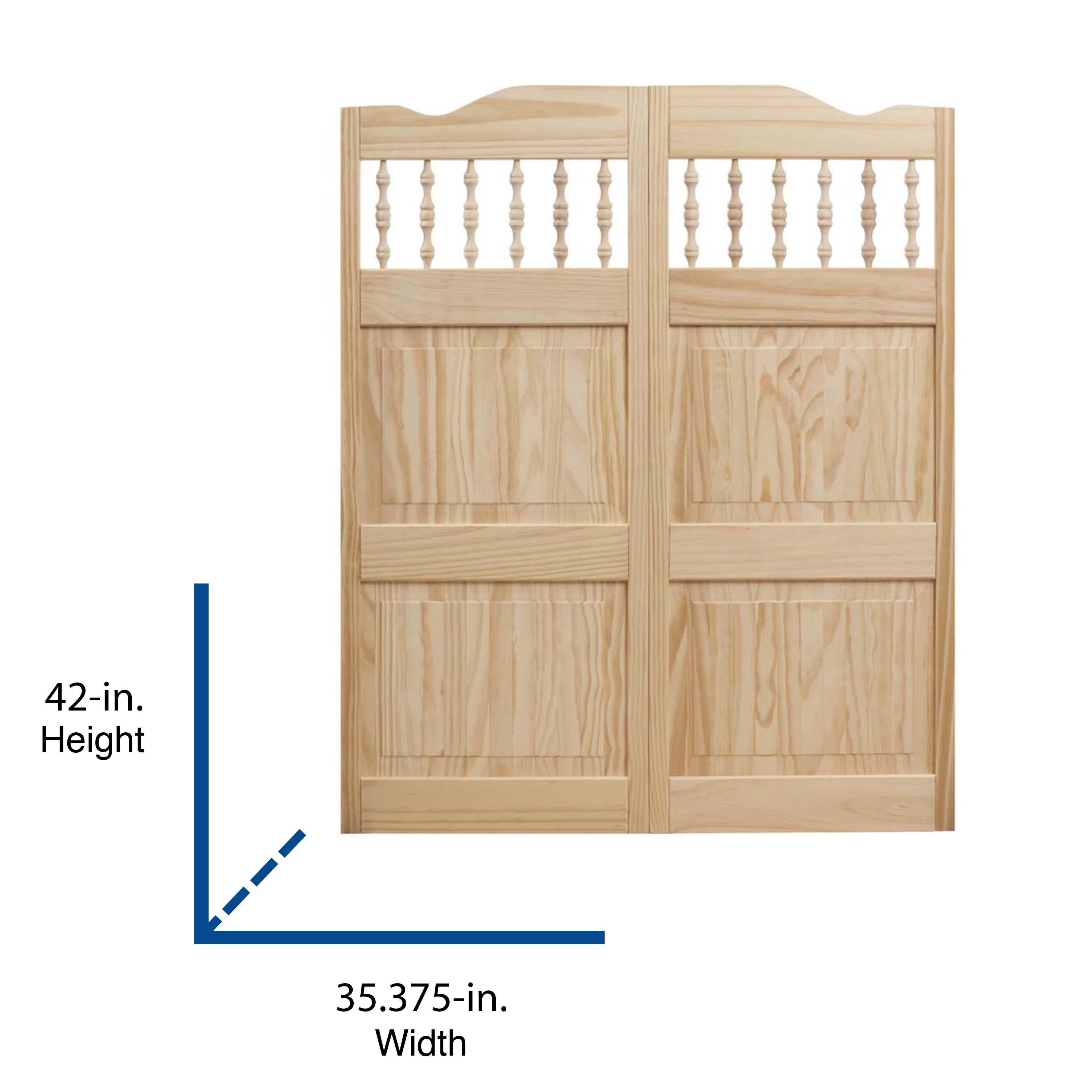 LTL Home Products 42'' Solid Wood Paneled Unfinished Café / Saloon Door