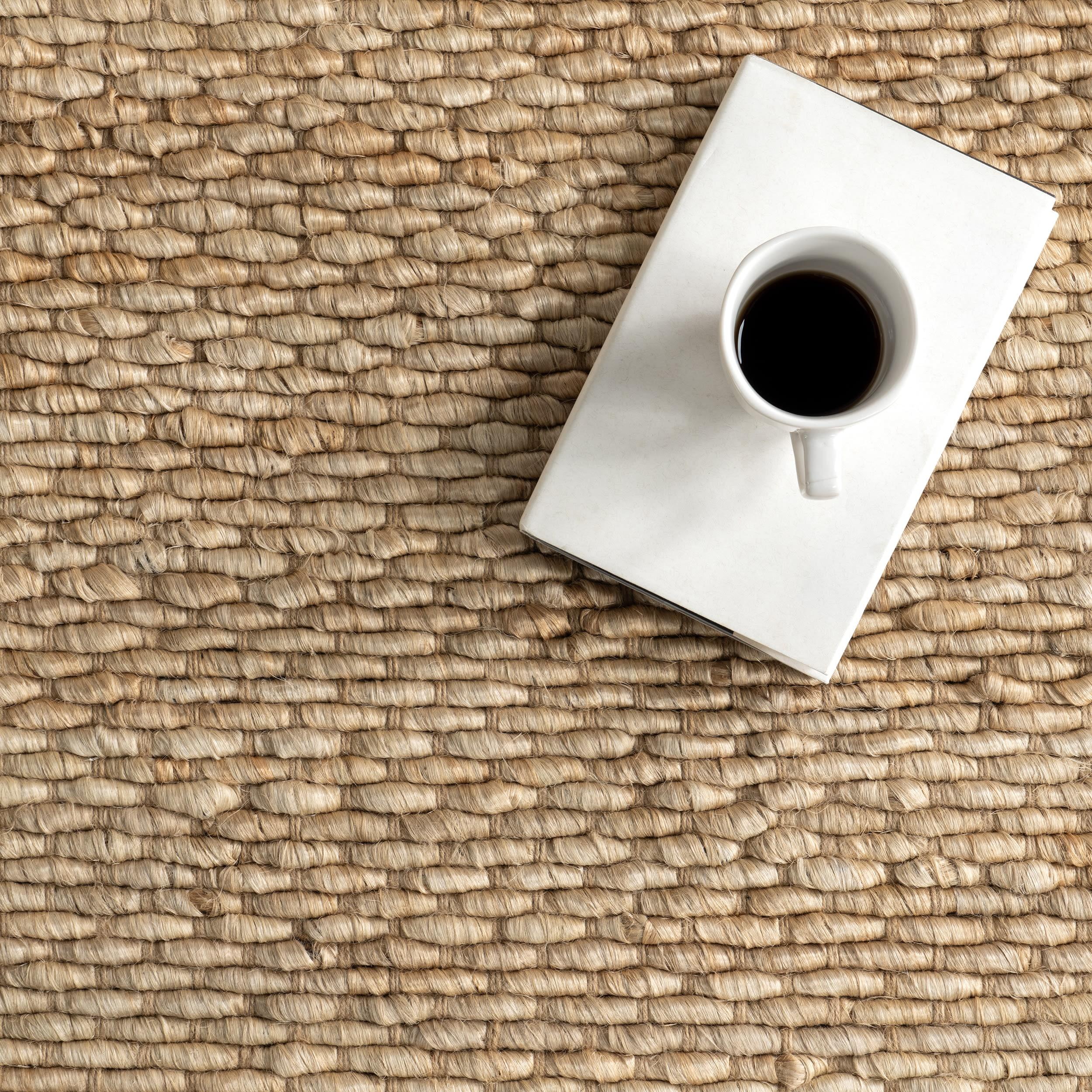 nuLOOM Hailey Handwoven Jute Area Rug, 6' x 9', Natural