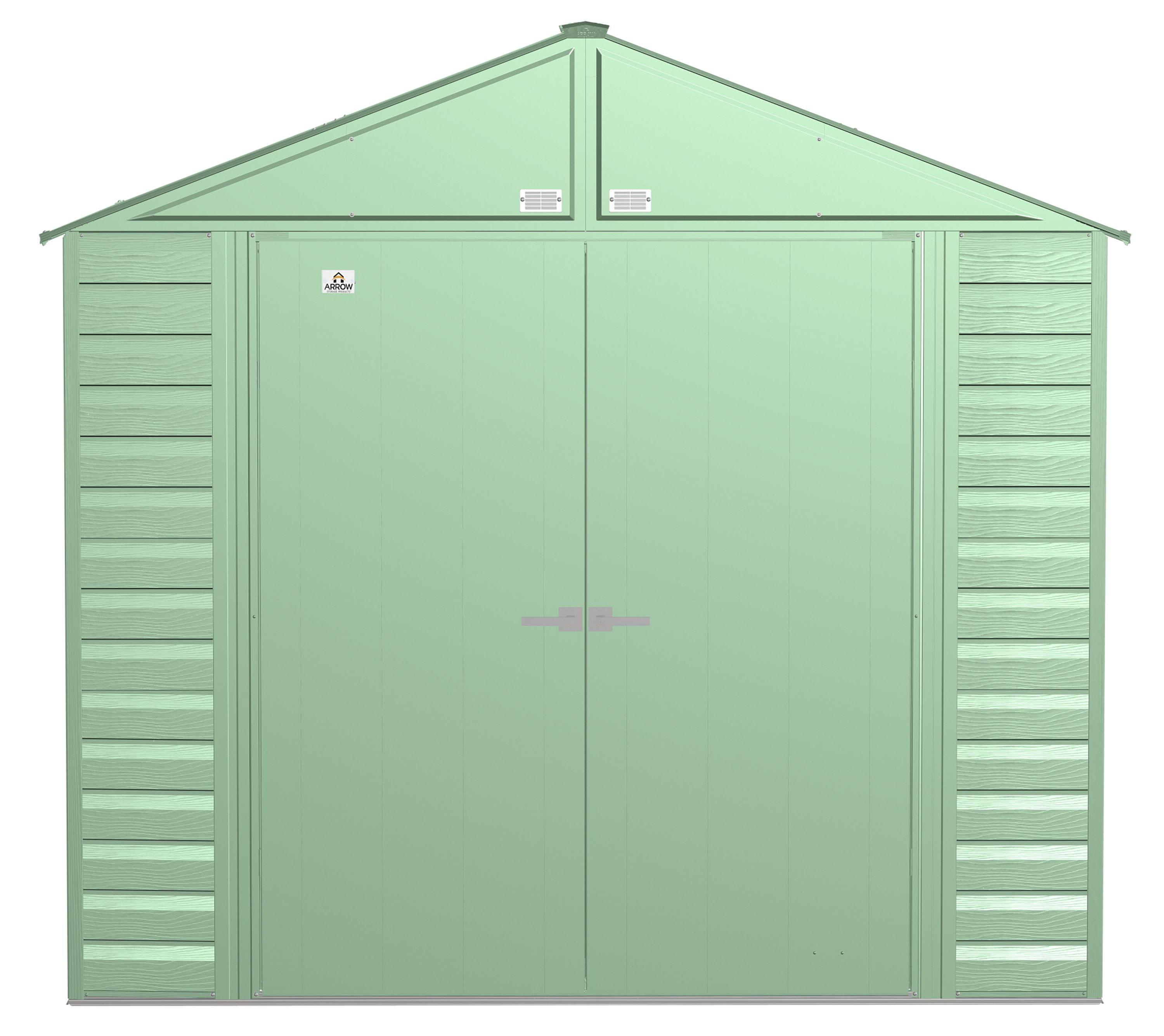 8 ft. W x 8 ft. D Galvanized Steel Storage Shed