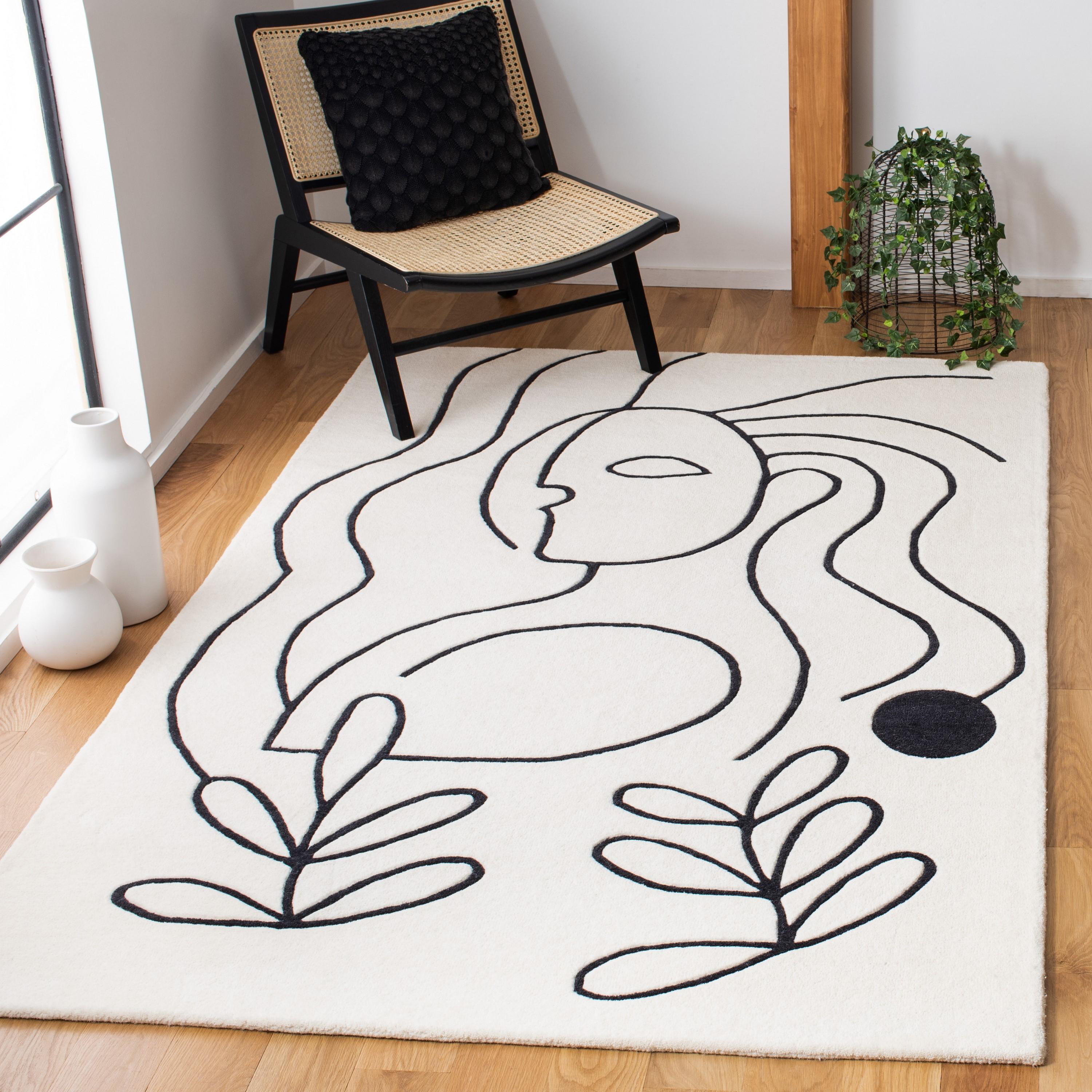 Fifth Avenue FTV111 Hand Tufted Accent Rug - Ivory/Black - 2'x3' - Safavieh.