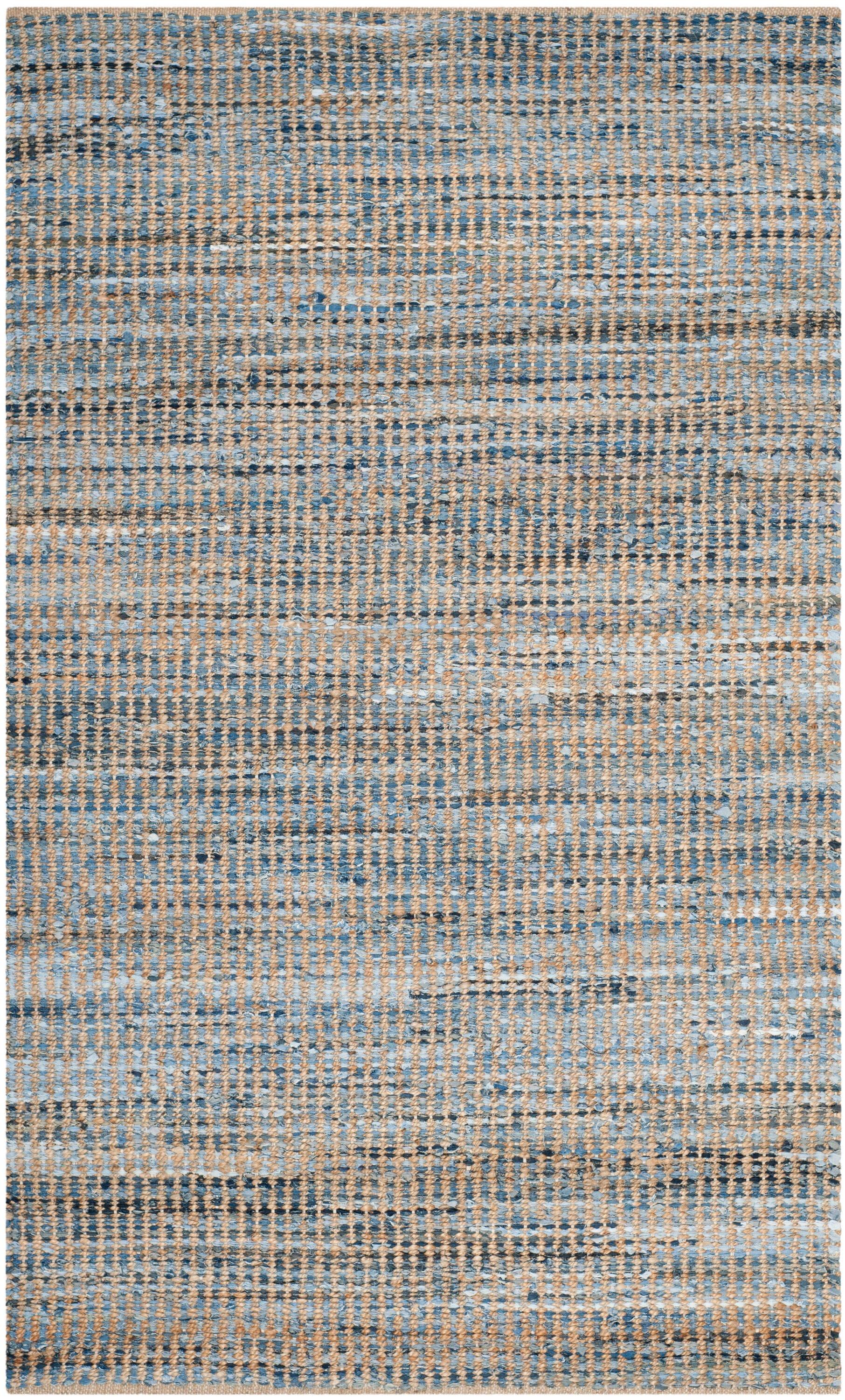 Cape Cod CAP352 Hand Woven Area Rug - Natural/Blue - 4'x6' - Safavieh.