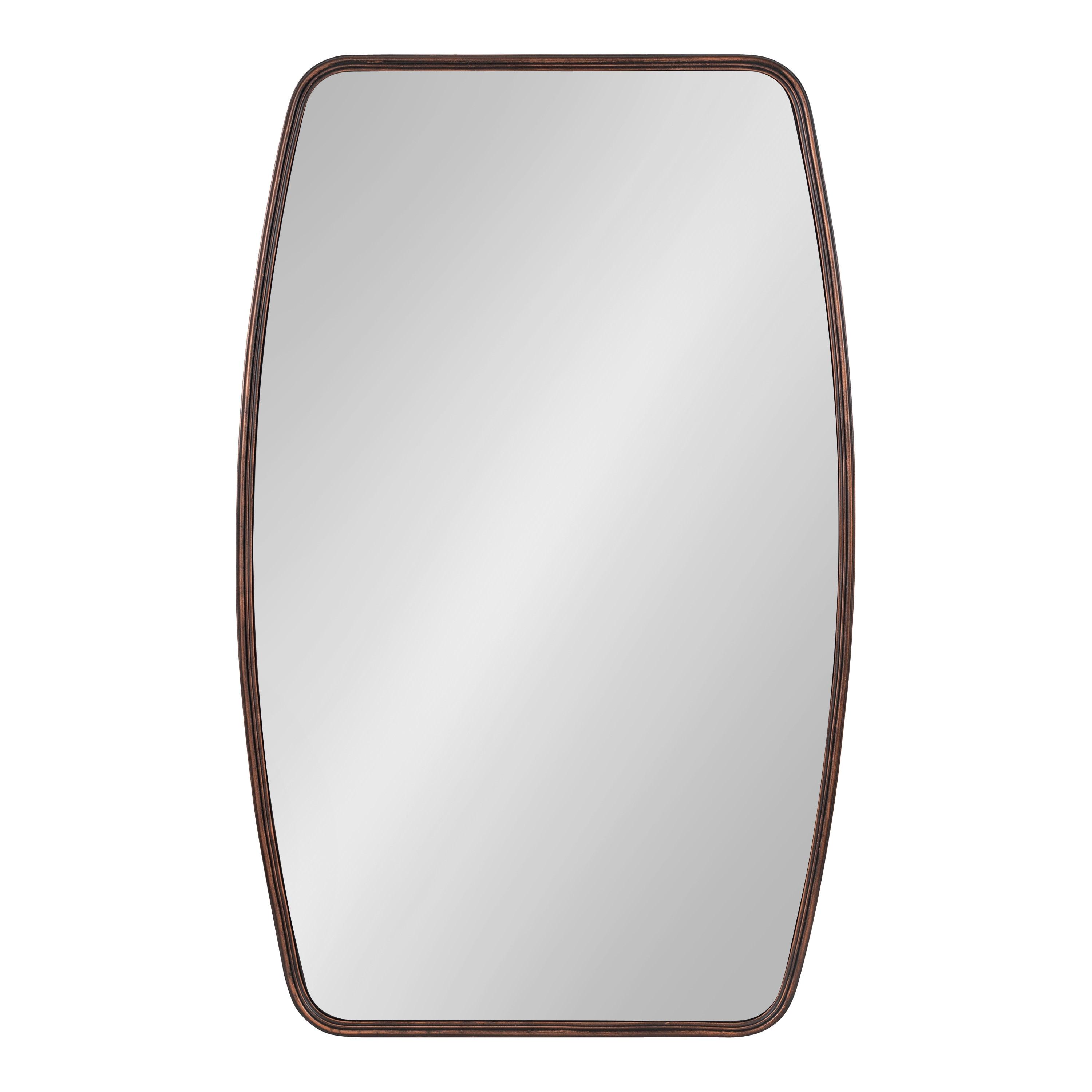 Kate & Laurel All Things Decor 20" x 32" Caskill Irregular Wall Mirror Bronze: Antique-Inspired, Elegant Vanity, No Assembly Required