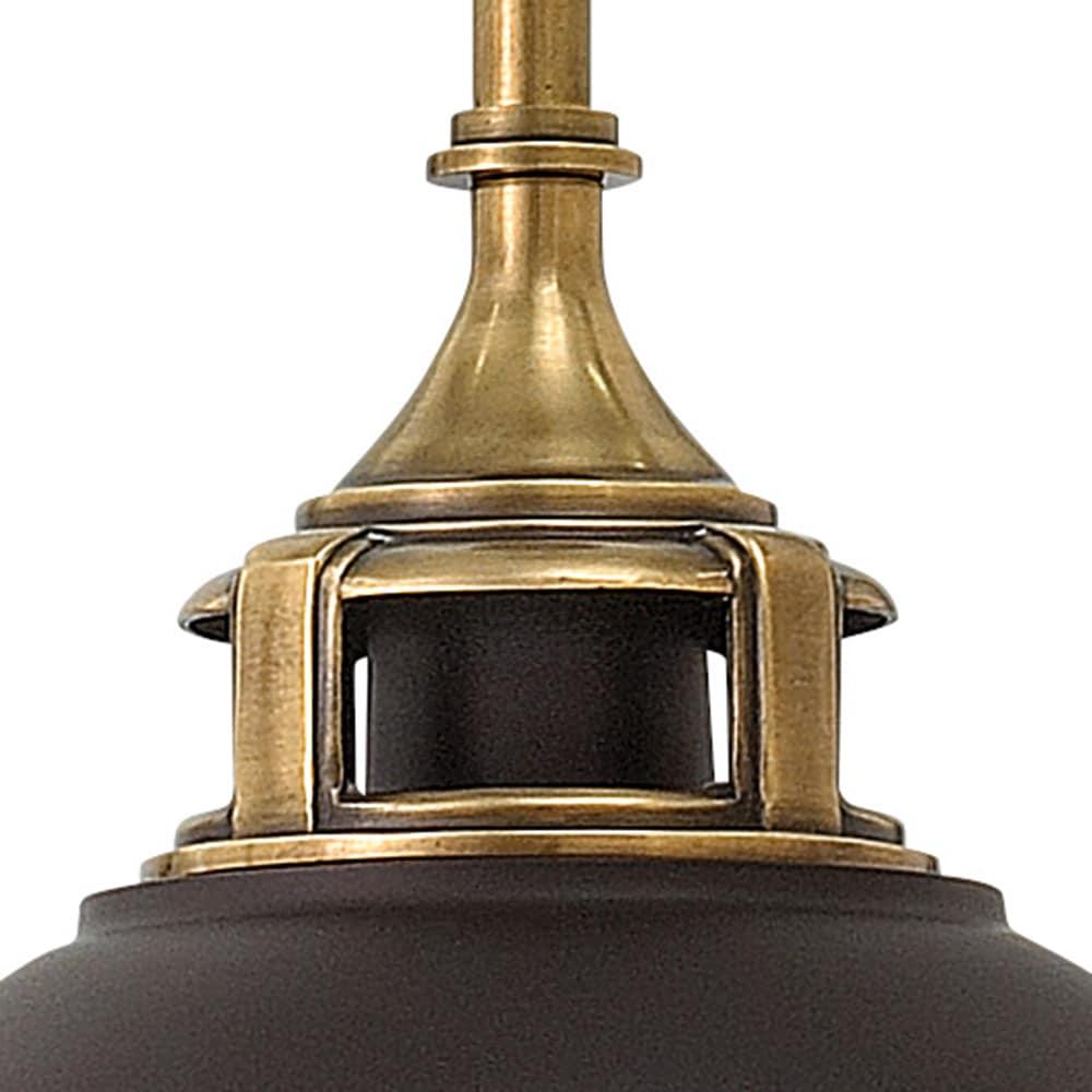Buckeye Bronze and Brass Medium Glass Pendant Light