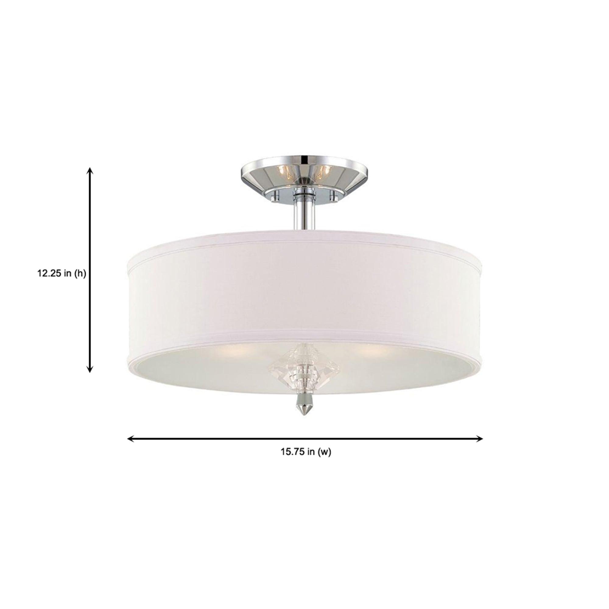 Palatial Chrome 15.75" Semi Flush Mount with Elongated Candles