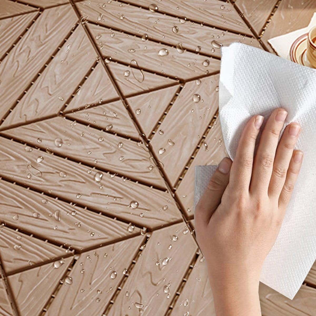 GROUPES Wood Plastic Composite Deck Tiles Set Of 35Pcs, Composite Decking Resist Rust, Water, Weather, Easy To DIY & Maintain, Indoor&Outdoor,Ideal For Patios, Balconies, Rooftops, Decks, 12X12in