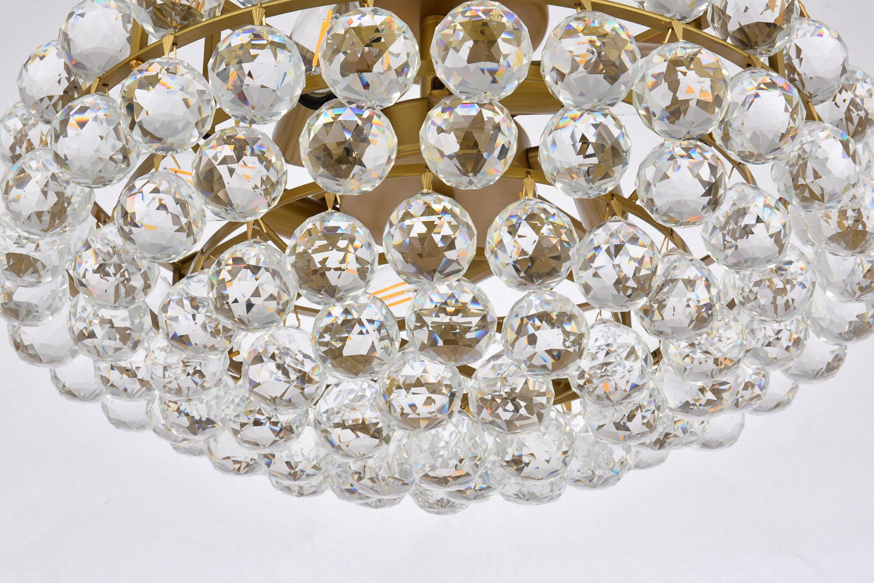 Elegant Lighting Savannah 5 - Light Flush Mount in  Brass