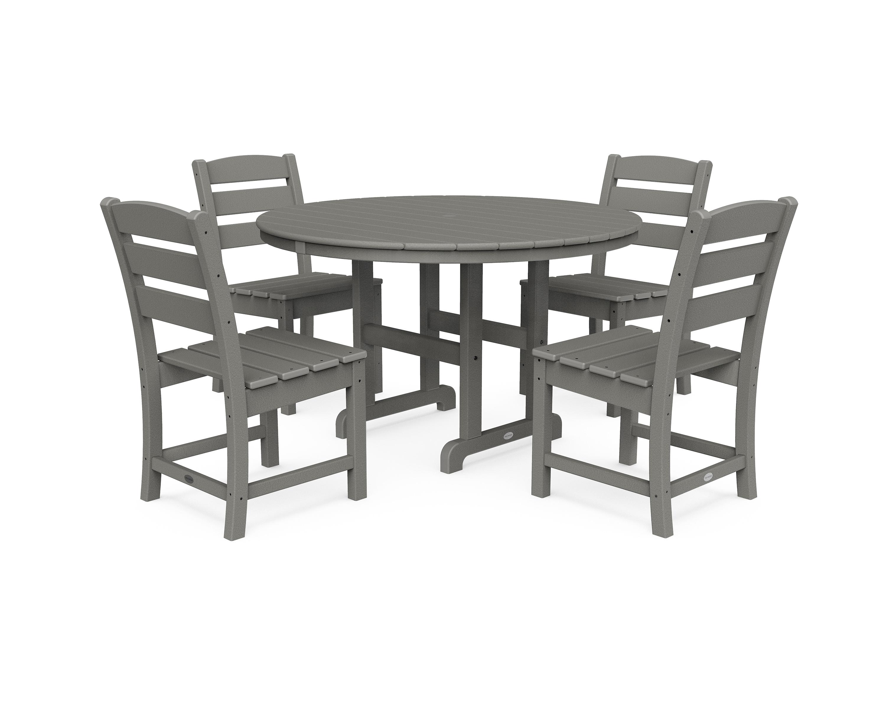 Lakeside 5-Piece Round Farmhouse Side Chair Dining Set