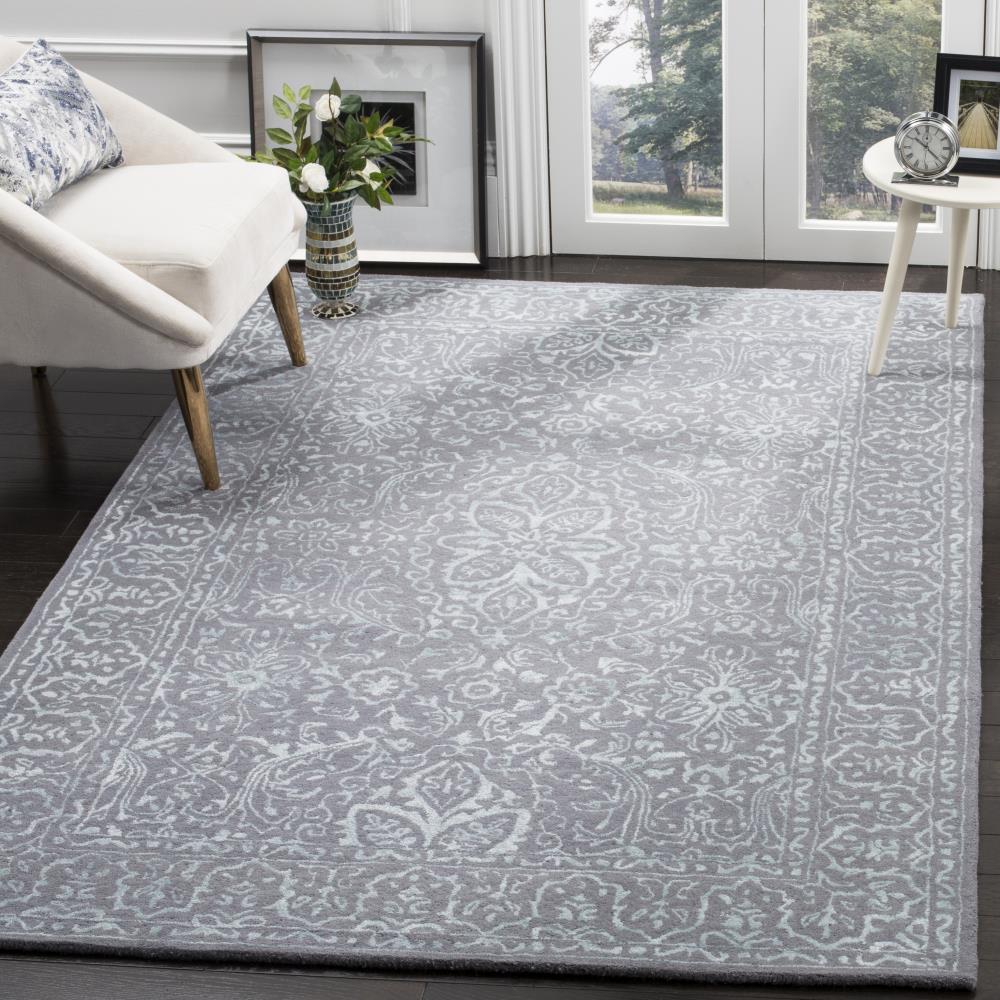 Glamour GLM516 Hand Tufted Area Rug - Opal/Grey - 5'x8' - Safavieh.