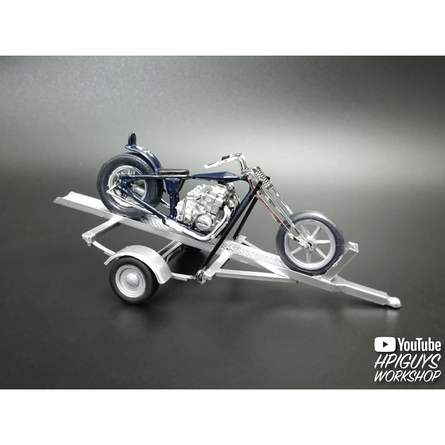 Skill 2 Model Kit 1980 Chevrolet Monte Carlo "Class Action" with Motorcycle and Trailer (Skill 2) 1/25 Scale Model Car by MPC