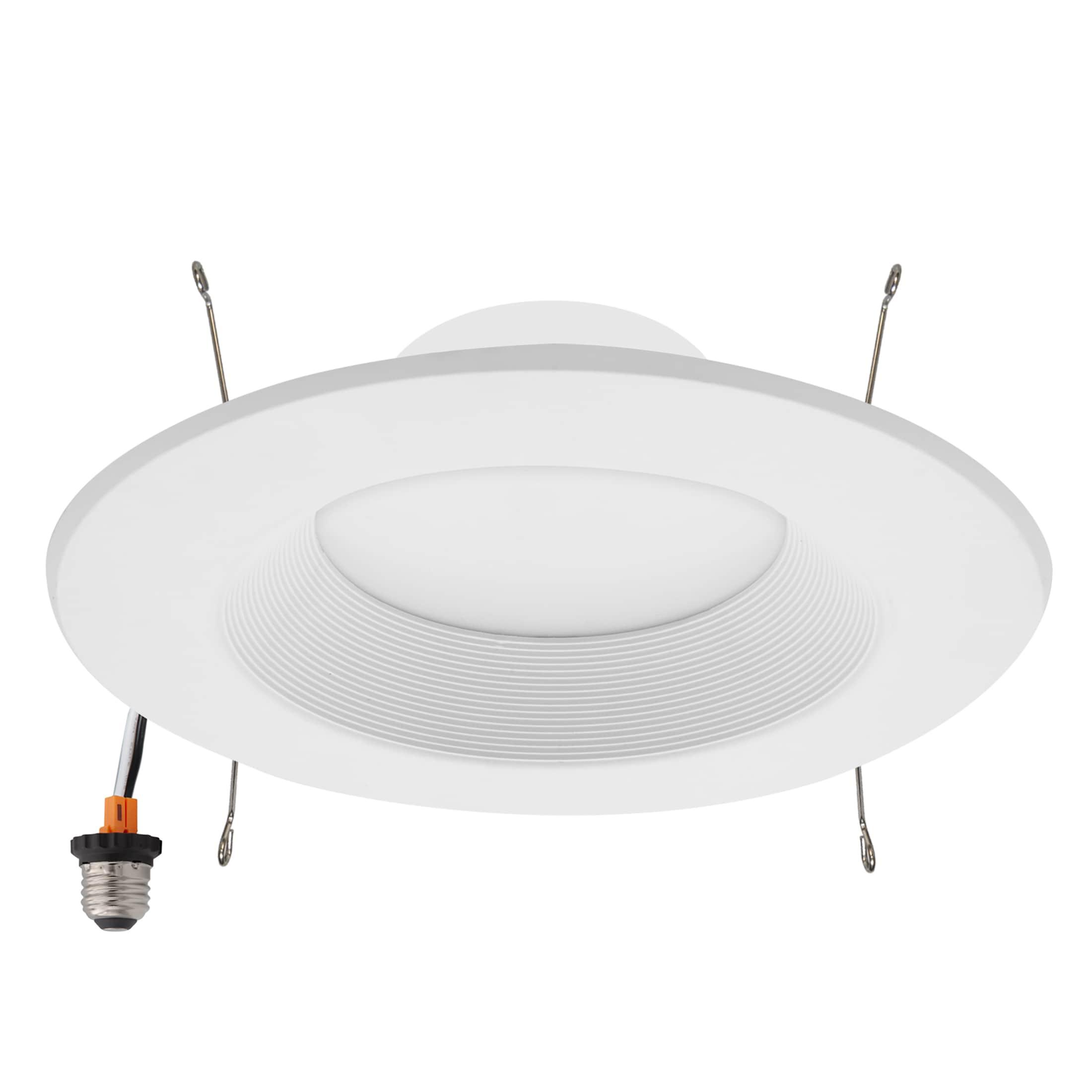 Maxxima 5 in. & 6 in. 5 CCT Retrofit Recessed LED Downlight with E-26 Quick Connect, Color Selectable 2700K-5000K (2700K/3000K/3500K/4000K/5000K), Dimmable, 1300 Lumens