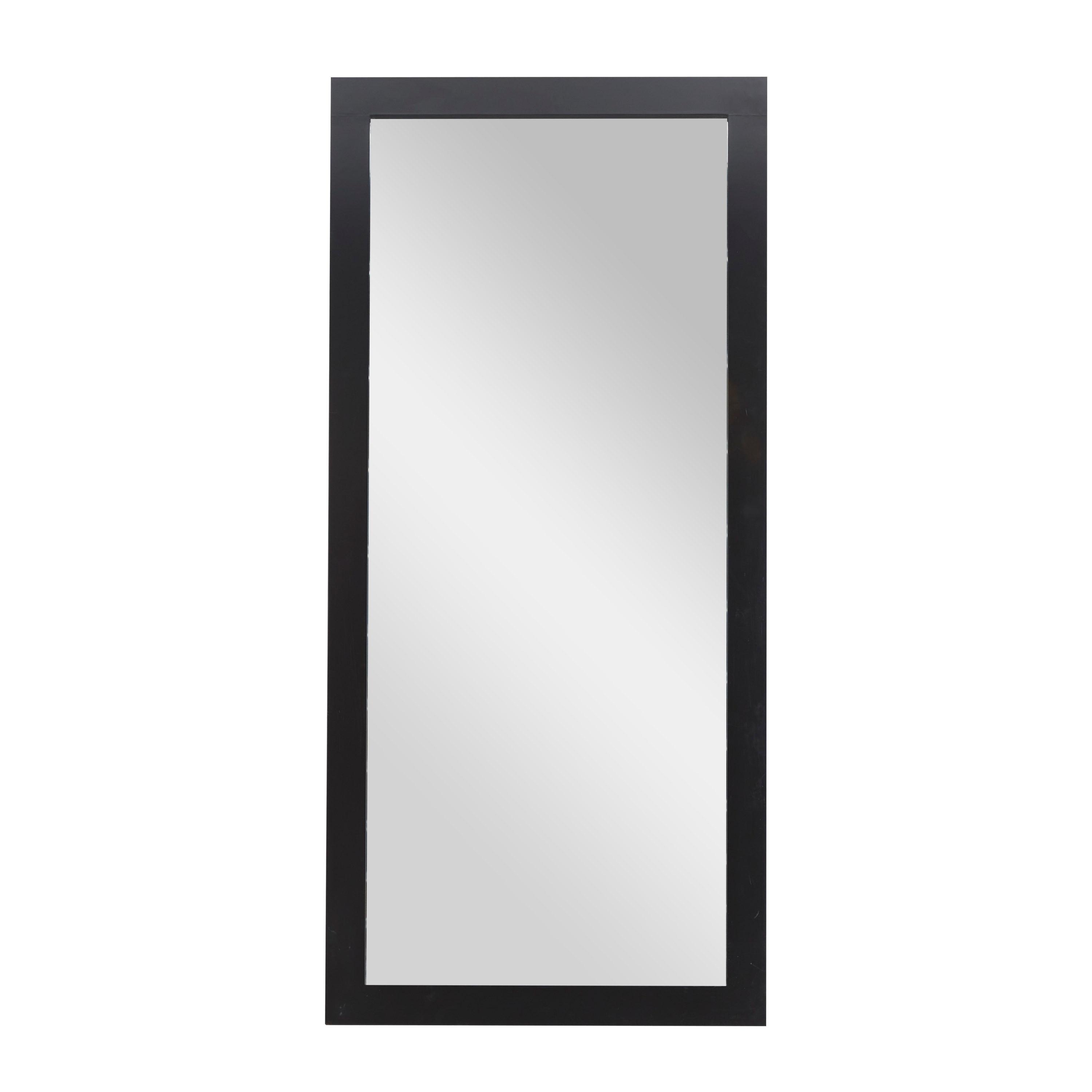 Studio 350 Black Wood Contemporary Wall Mirror 32"W, 70"H