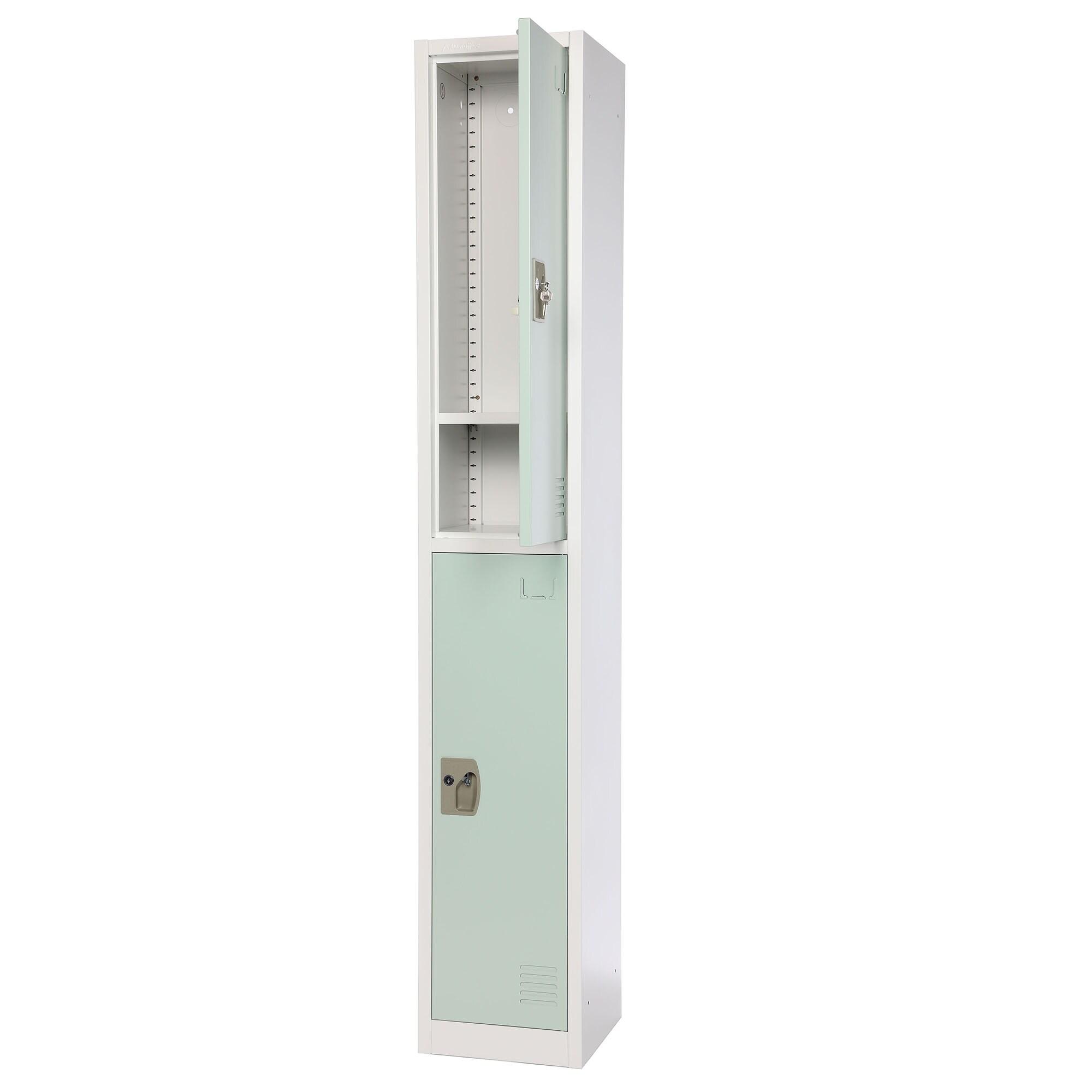 AdirOffice 12'' Wide Steel 2-Tier School and Gym Locker
