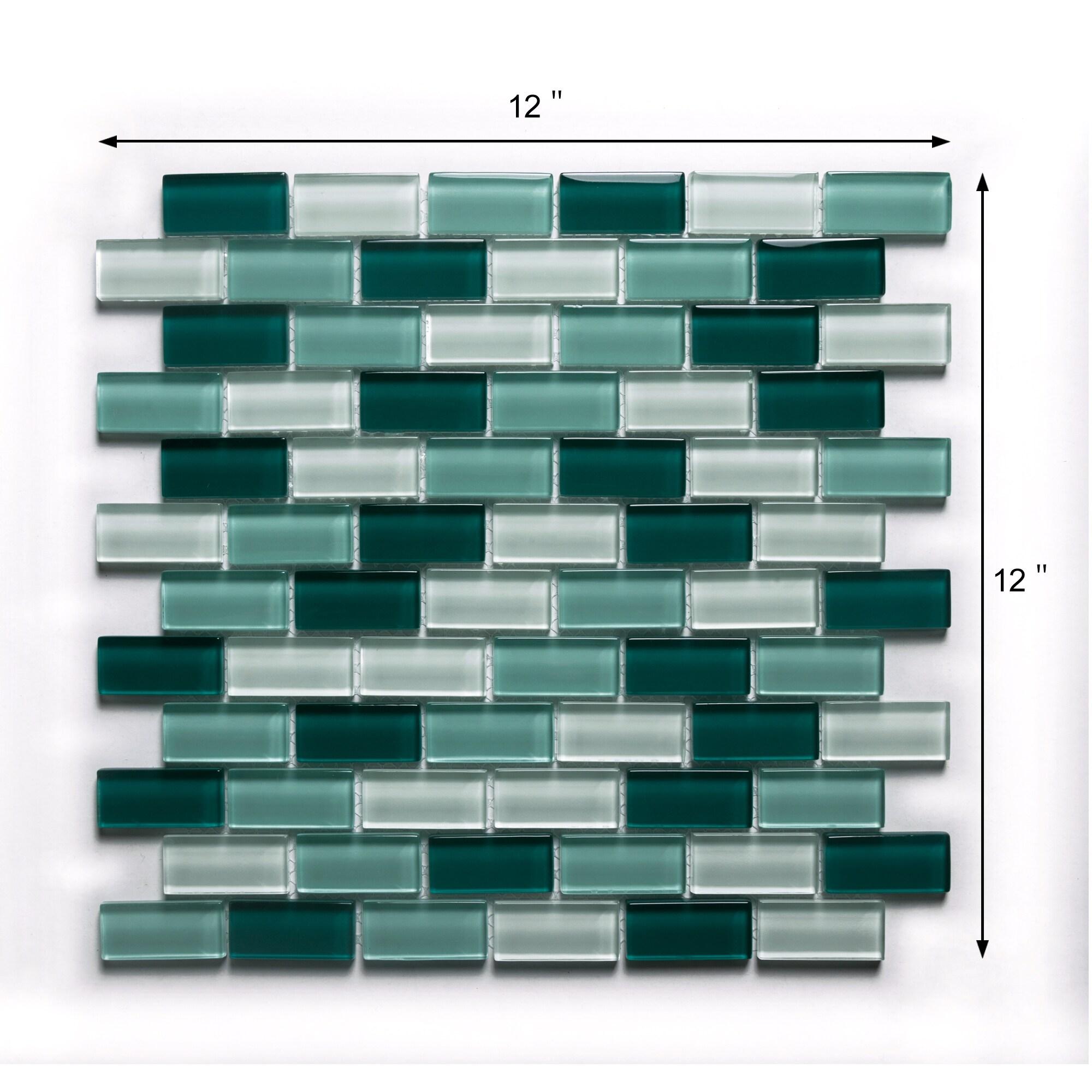 WS Tiles® Swimming Pool Series 1" x 2" Straight Edge Glass Mosaic Tile