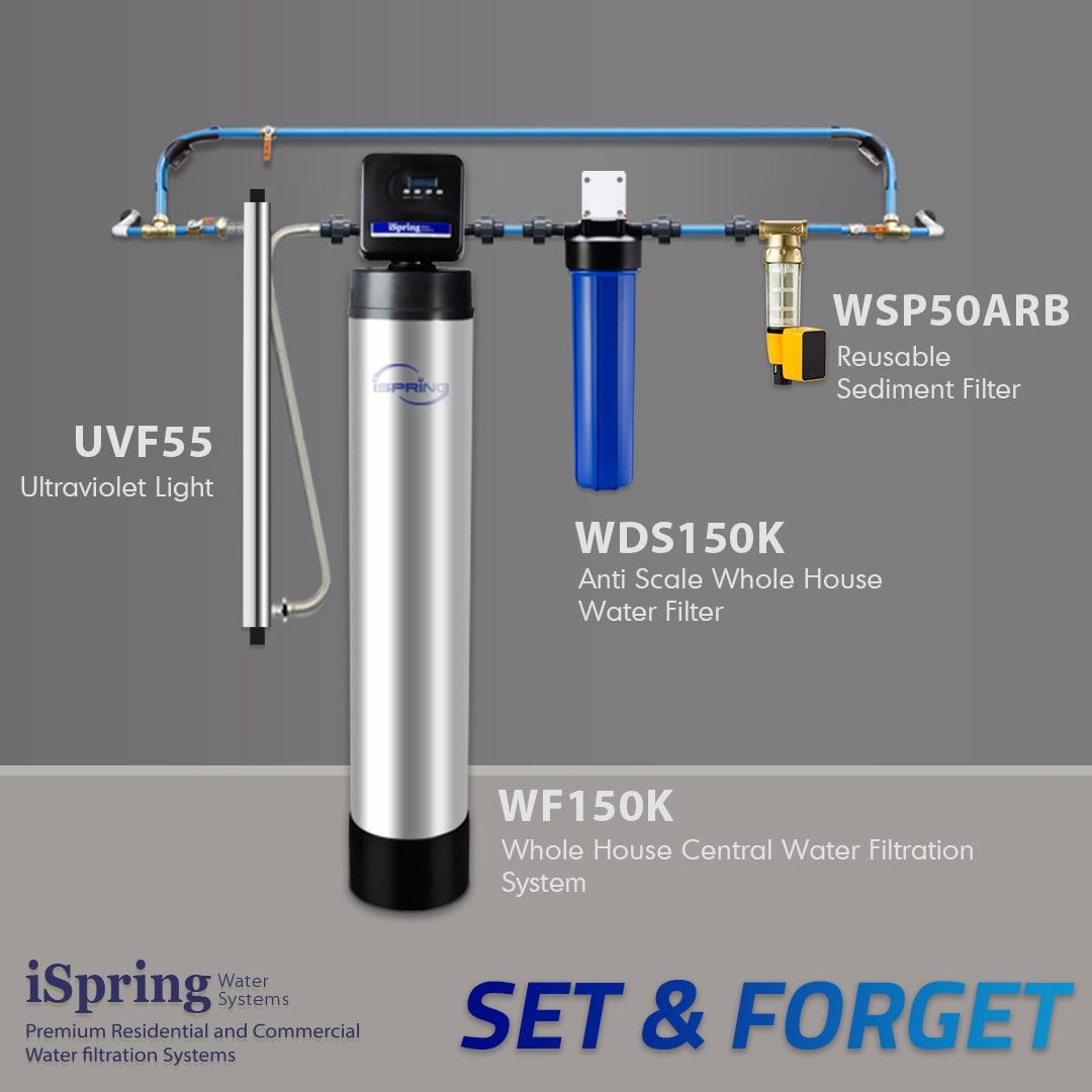 iSpring WDS150K Anti Scale 20" x 4.5" Whole House Water Filter with Patented Scale Inhibitor