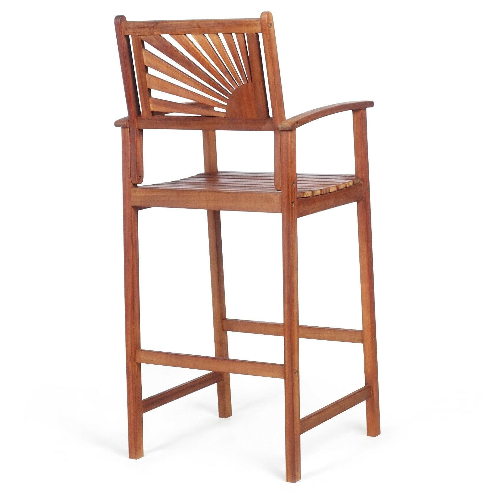 Costway Costway Acacia Outdoor 29'' Bar Stool