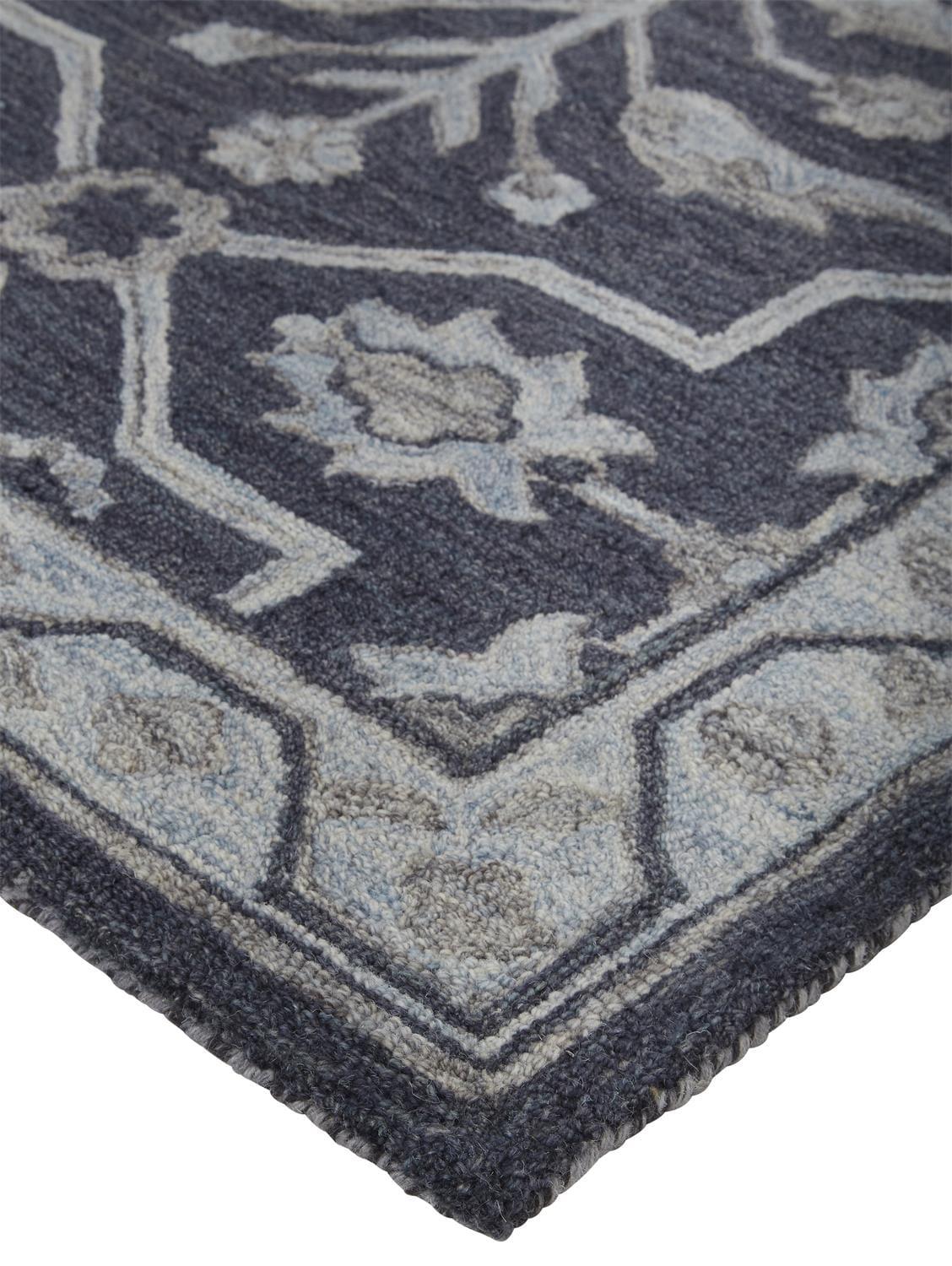 Room Envy Faris 4 x 6 (ft) Tufted Wool Odyssey Gray/Light Gray Rectangular Indoor Floral/Botanical Global Area rug