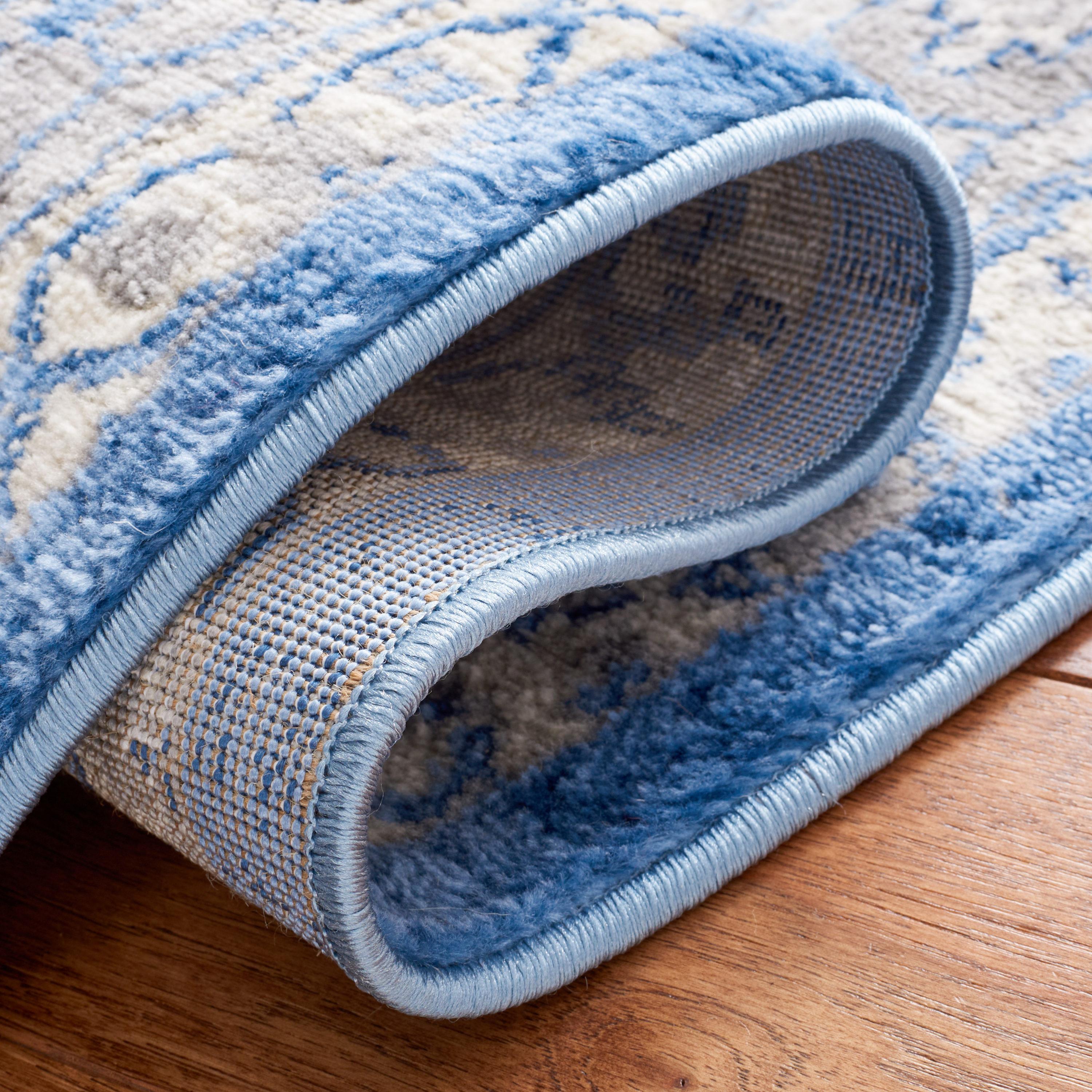 Brentwood BNT852 Power Loomed Indoor Area Rug - Blue/Grey - 9'x12' - Safavieh