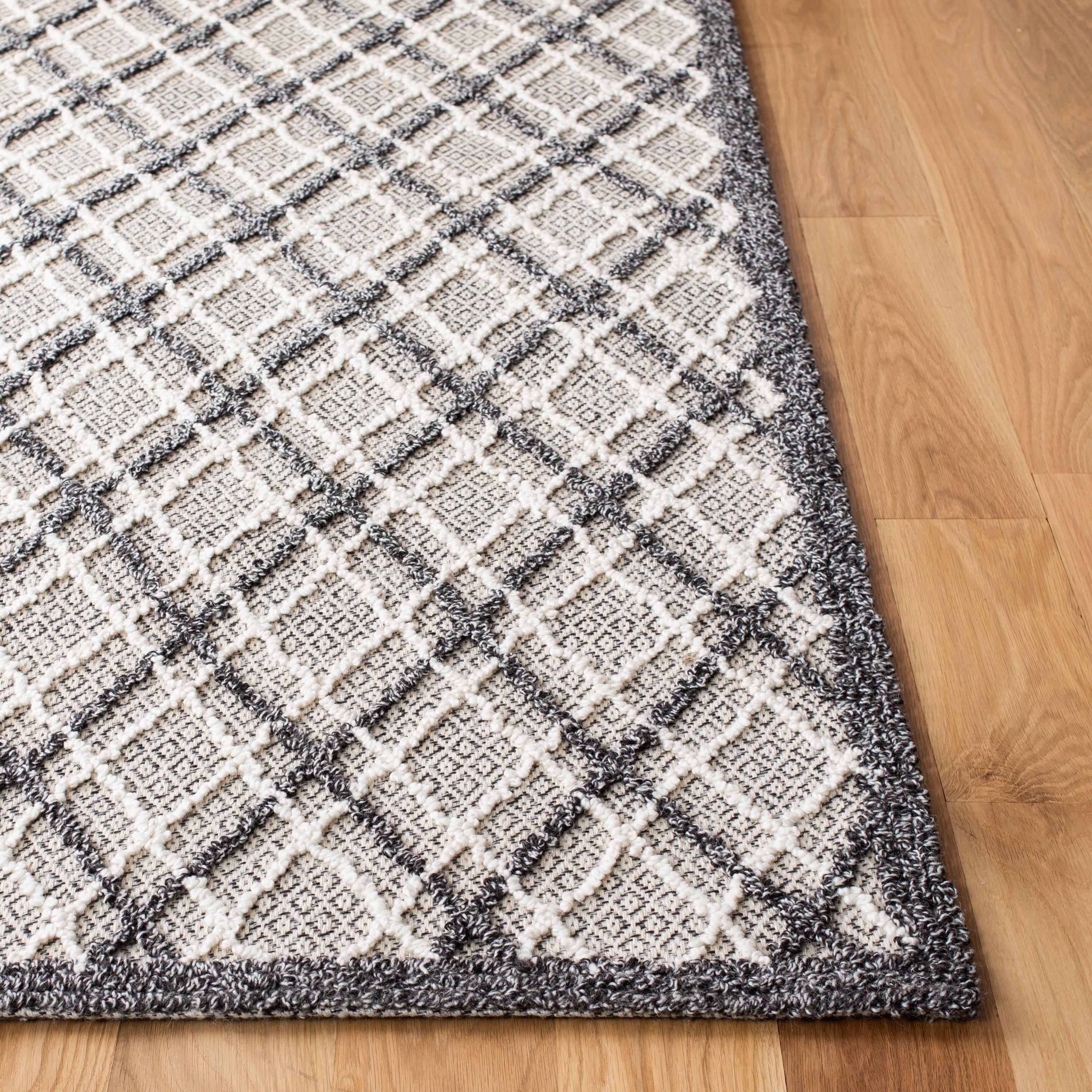 Trace TRC251 Hand Tufted Area Rug - Dark Grey/Light Grey - 8'x10' - Safavieh.
