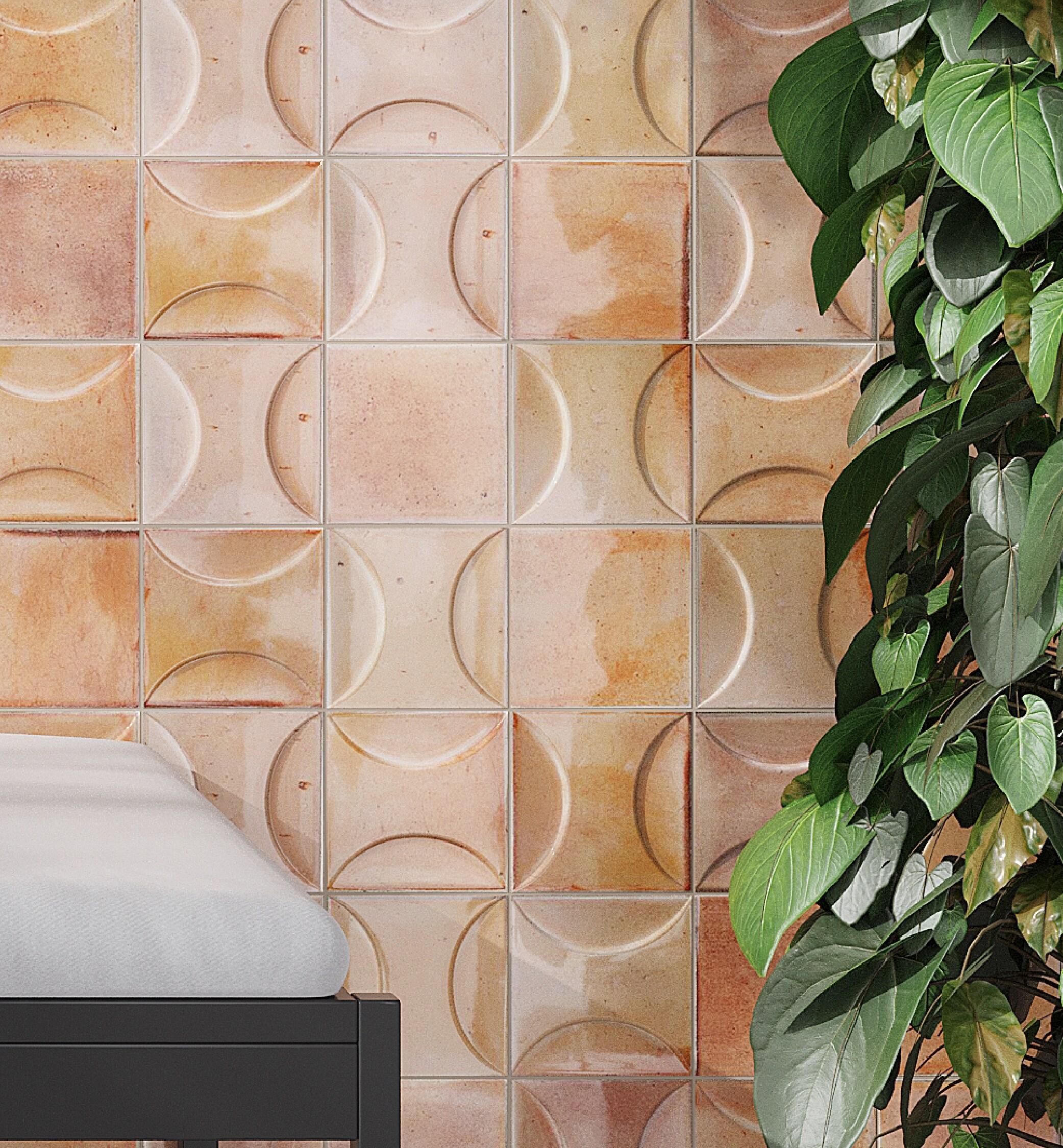 Apollo Tile Antiek 3.94 in. x 3.94 in. Glossy Ceramic Square Deco Wall Tile (6.68 sq. ft./case) (60-pack)