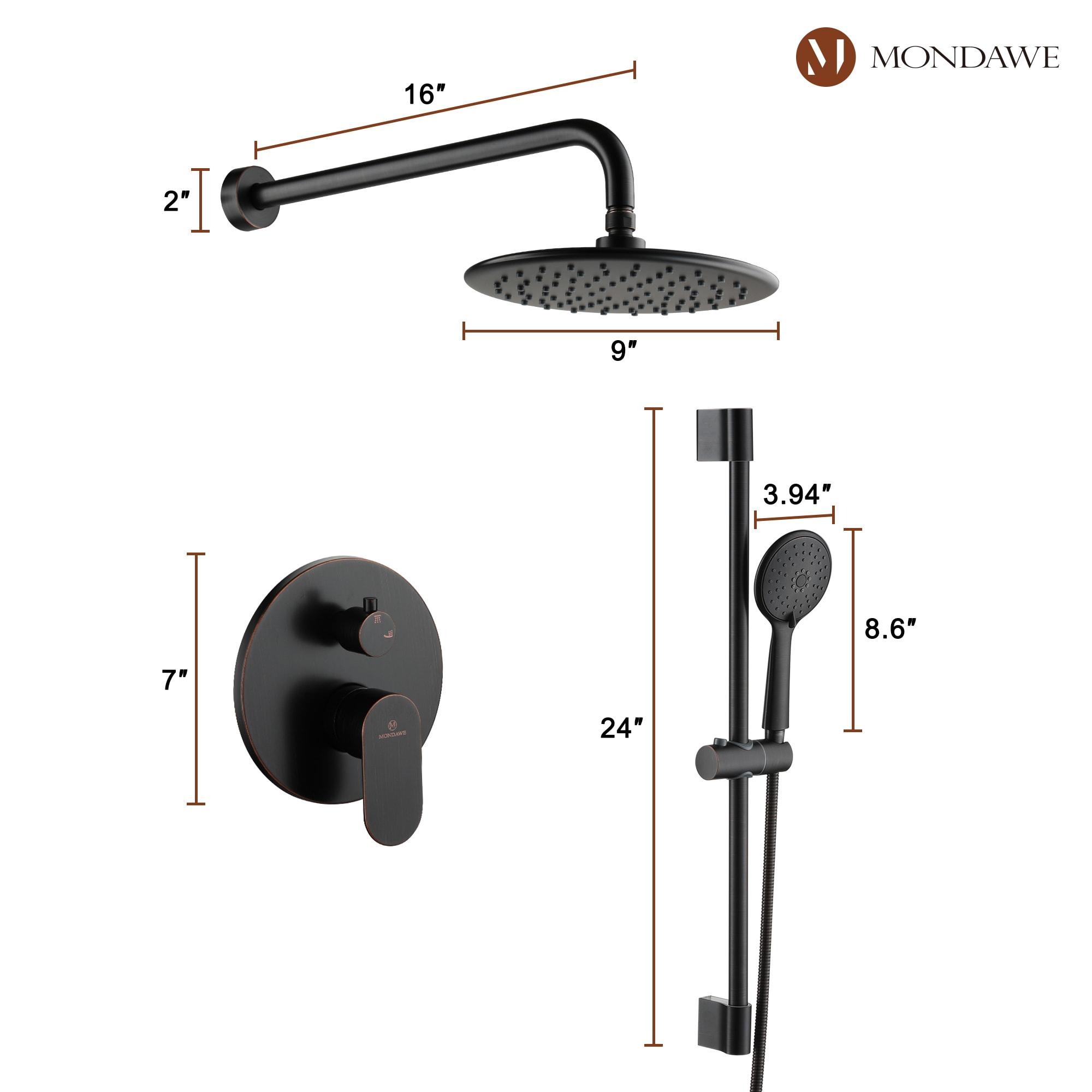 Calliope Wall Mounted 2-Function Retro Pressure-Balanced Shower System with 3 Setting Handheld