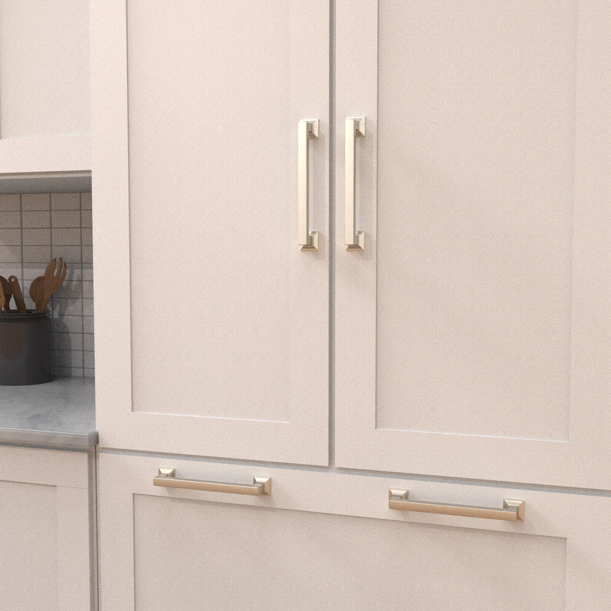 Hickory Hardware Studio Collection Appliance Pull 8 Inch Center to Center Satin Nickel Finish