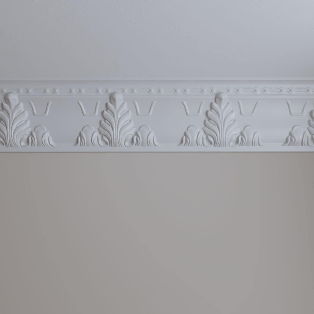 Ekena Millwork Alexandria Acanthus Leaf and Ribbons Crown Moulding