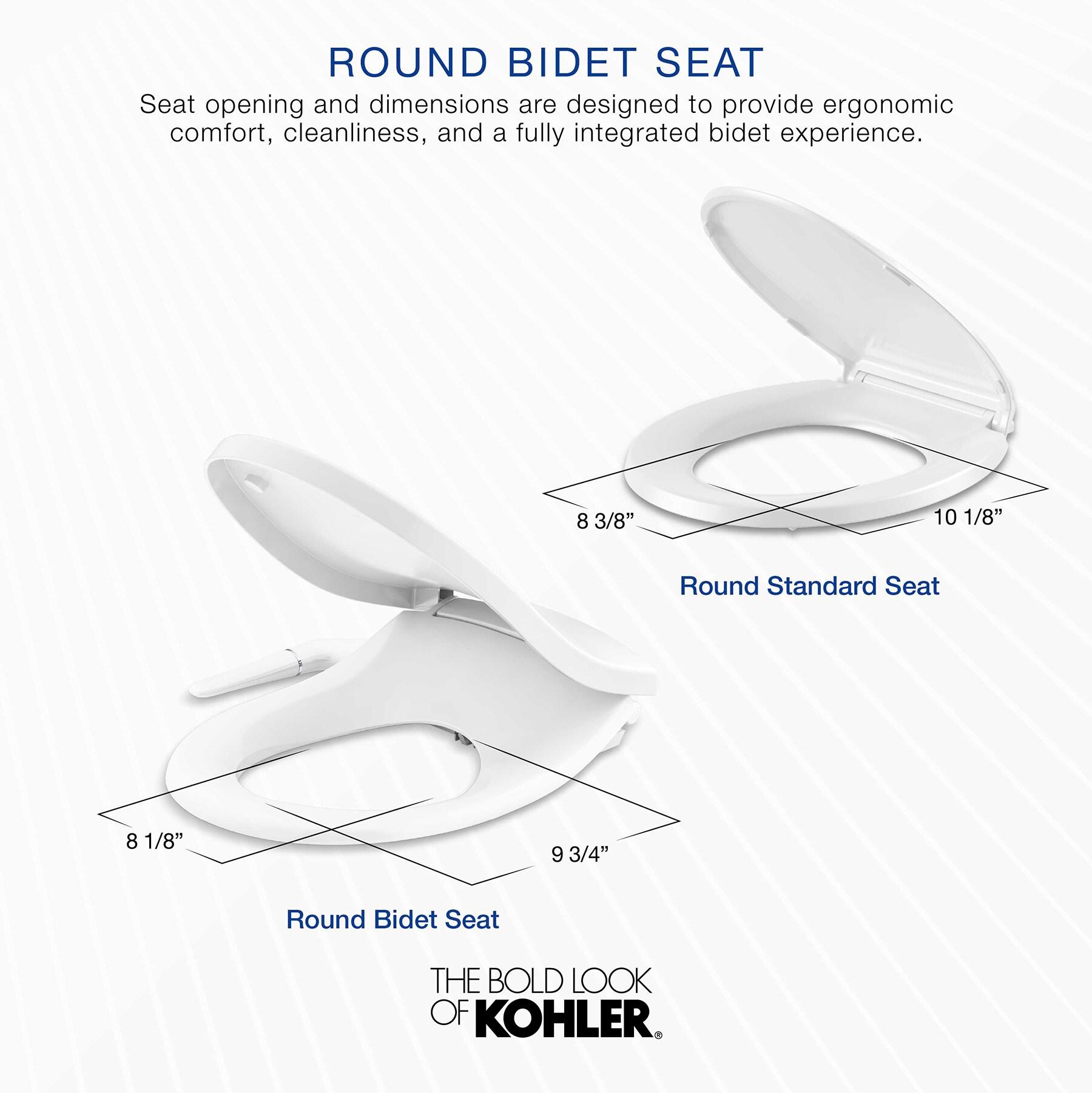 PureWash M250 Round Bidet Toliet Seat, Manual Non-Electric Bidets for Existing Toilets