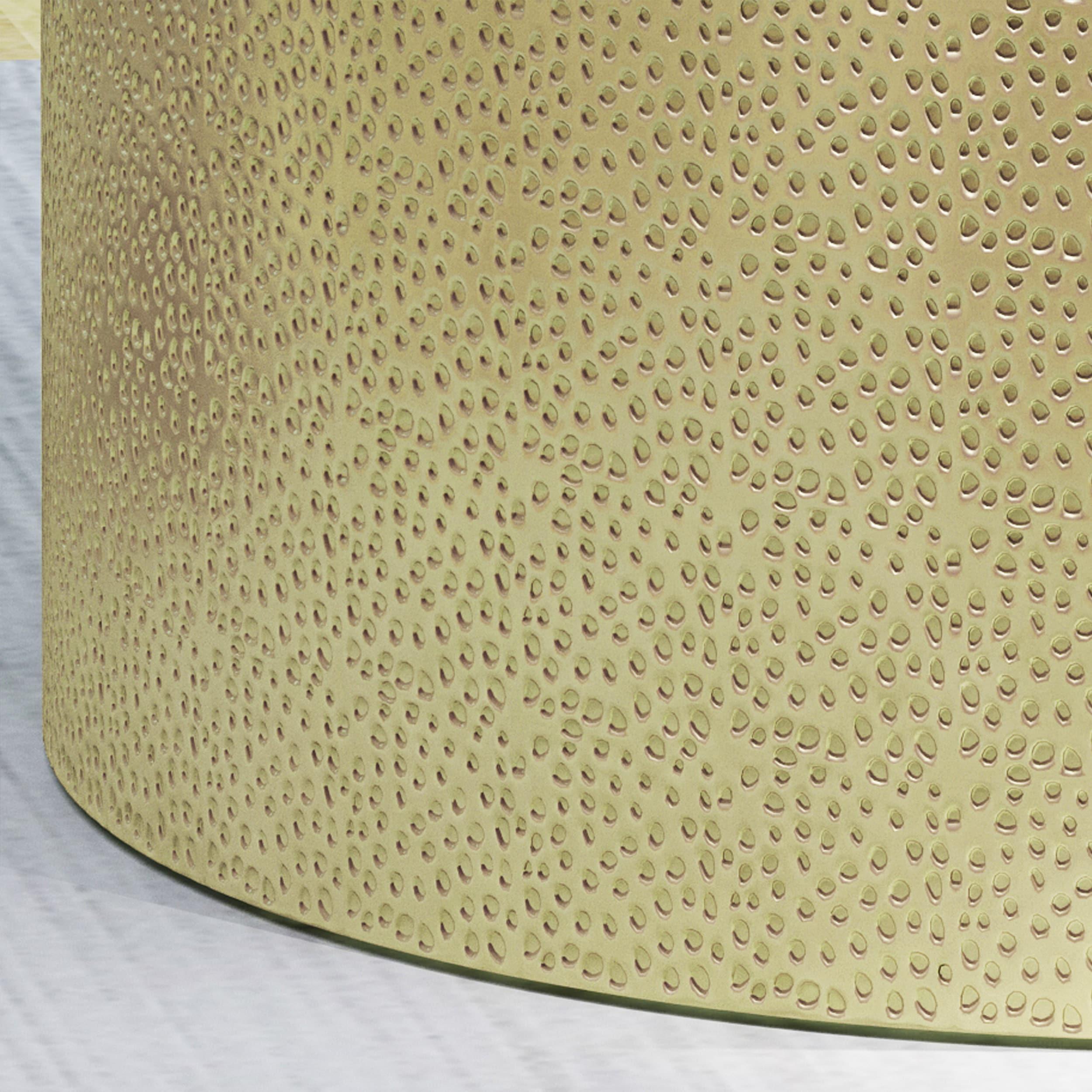 Braeburn Modern Round Coffee Table Gold - Christopher Knight Home: Hammered Iron, No Assembly Required