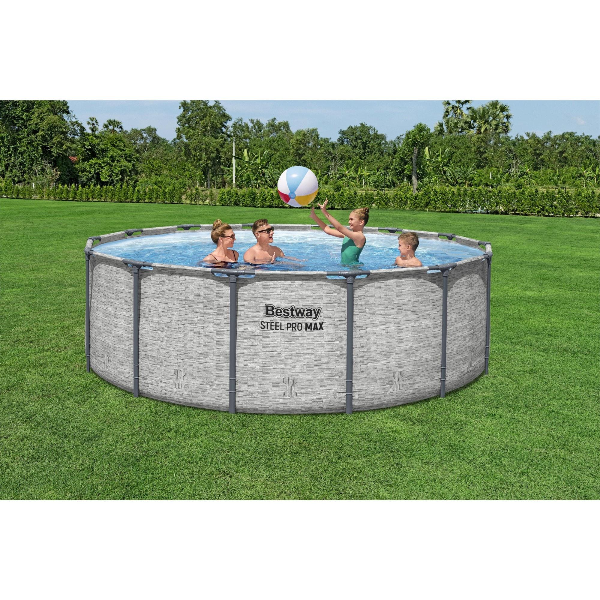Bestway Steel Pro MAX 14' x 48" Round Above Ground Swimming Pool Set