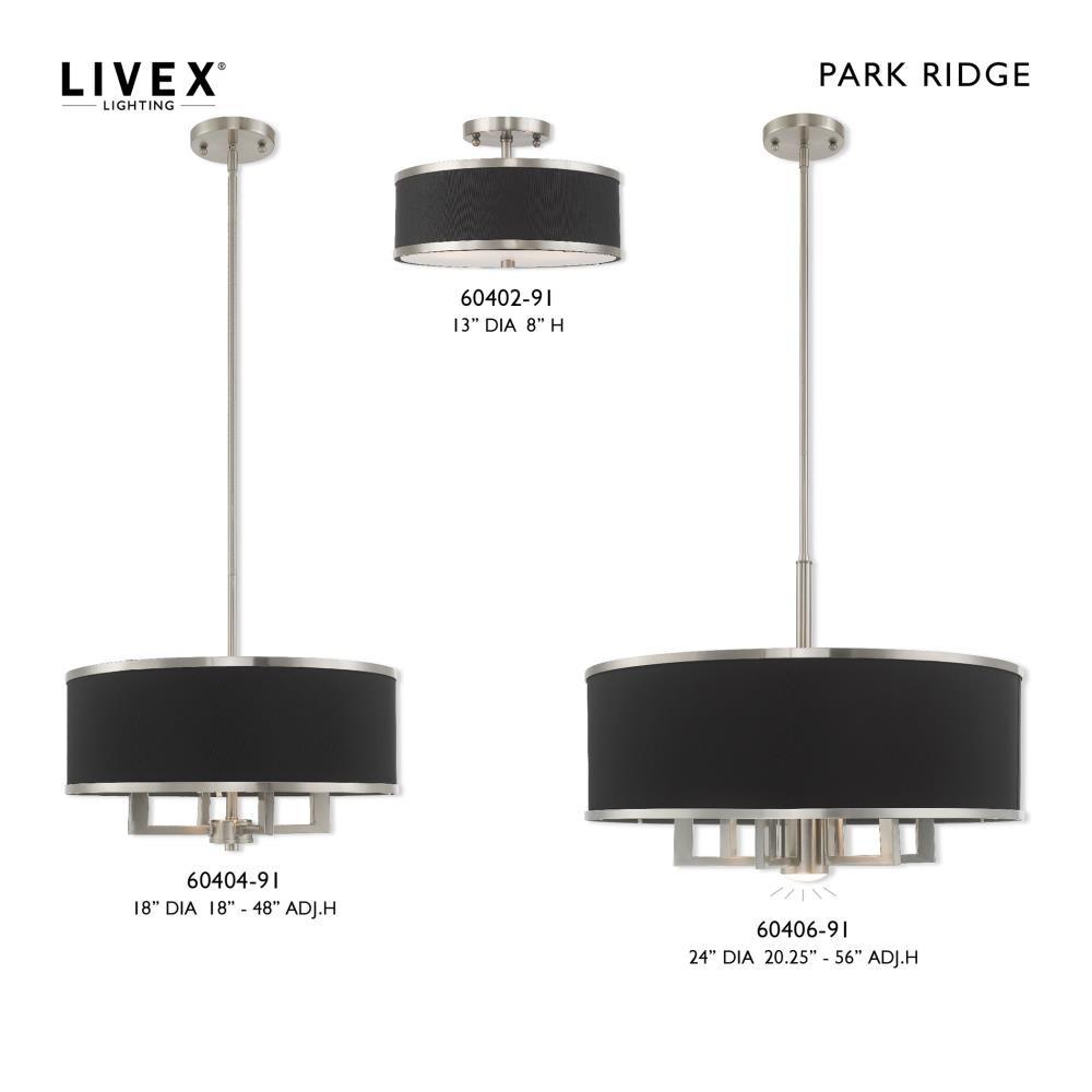 Livex Lighting Park Ridge 4 - Light Chandelier in  Brushed Nickel