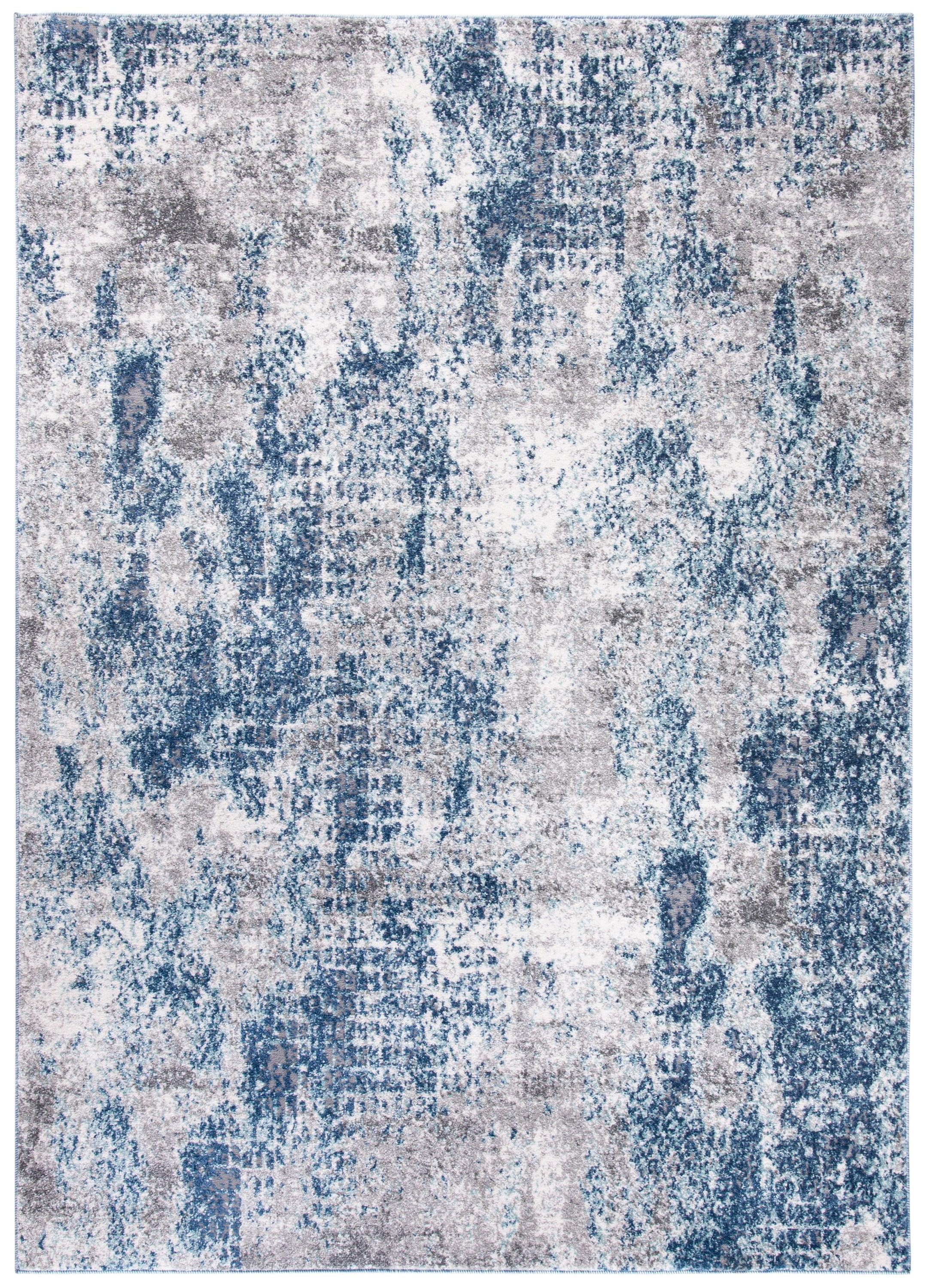 SAFAVIEH Aston Georgiana Abstract Area Rug, Navy/Grey, 4' x 6'