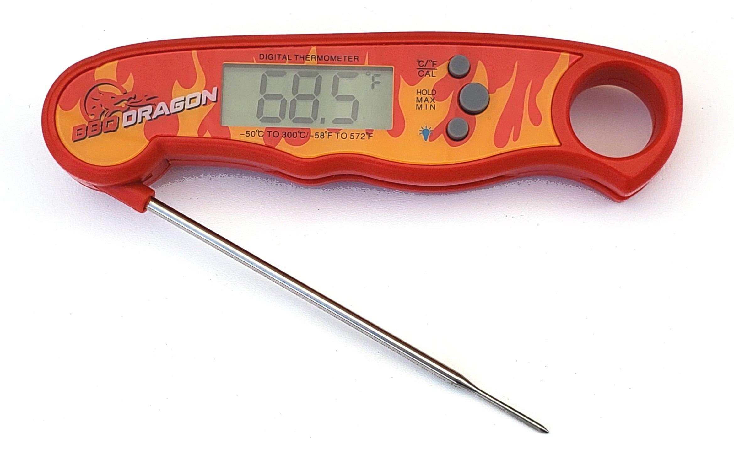 BBQ Dragon Meat Thermometer Digital - Waterproof Instant Read Food Thermometer for Cooking, Baking, & Grilling - Digital Meat Thermometer with Probe - Kitchen Thermometer for Cooking & Candy Making