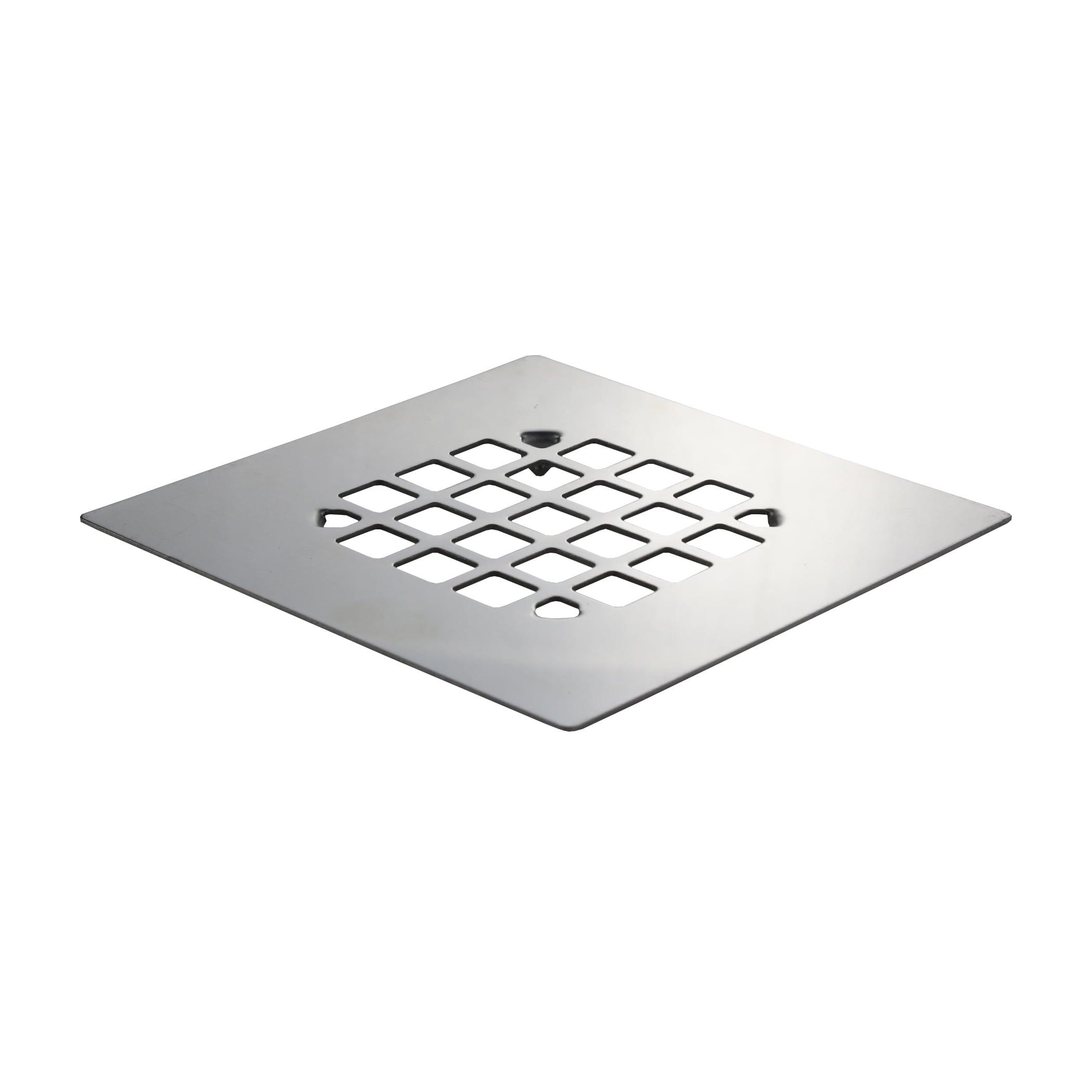 4010171 DRAIN COVER SQR SNP CHR Danco 4-1/4 in. Chrome Gray Square Drain Cover (Pack of 1)